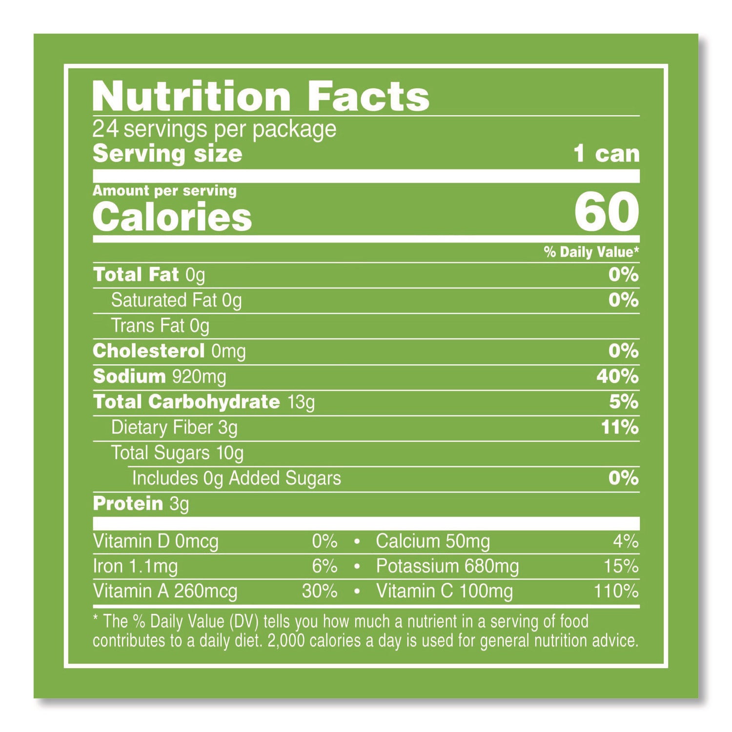Vegetable Juice, 11.5 oz Can, 24/Carton