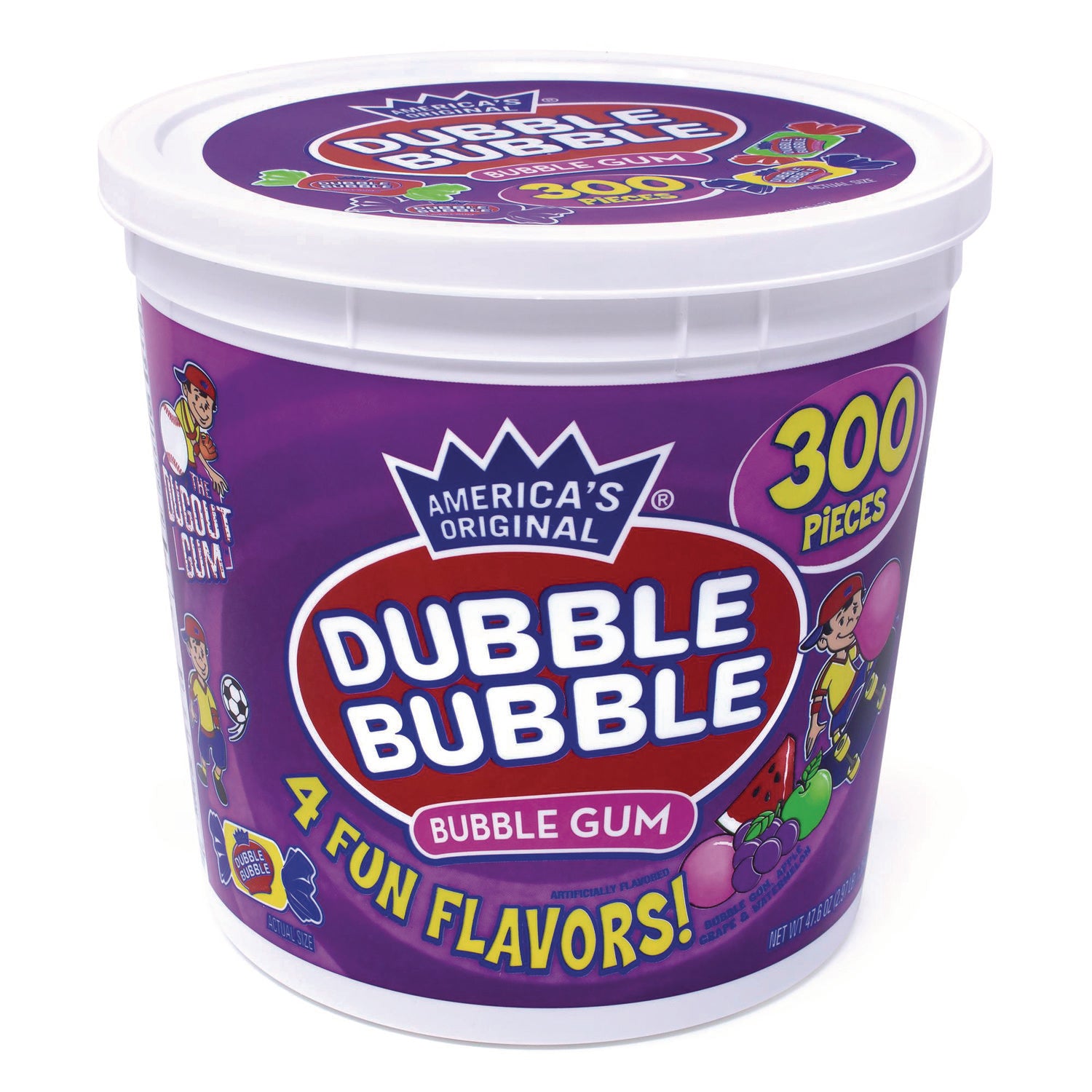 Green Rabbit Chewing Gum - Bubble Gum, Watermelon, Grape, Sour Apple - 300 / Carton