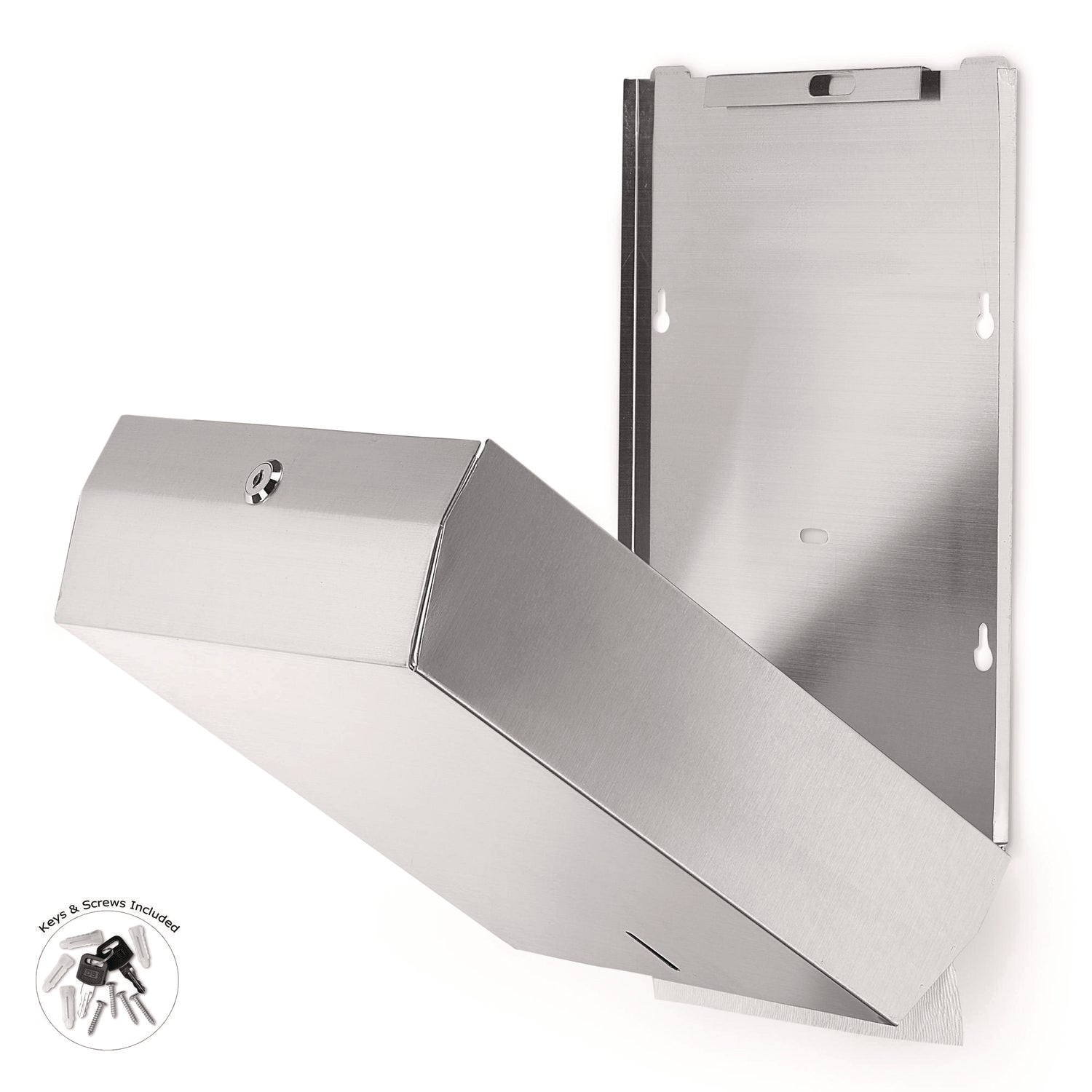 Vertical C-Fold/Multi-Fold Paper Towel Dispenser, 14.5 x 4 x 11.2, Brushed Stainless Steel
