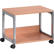 DURABLE System 48 Multifunction Trolley, 2 Shelves, 4 Casters, Metal/Steel/Melamine/Hardboard/Fiberglass/Plastic, Silver/Beech, 3.60" W x 17" D x 18.80" H, 1 Each