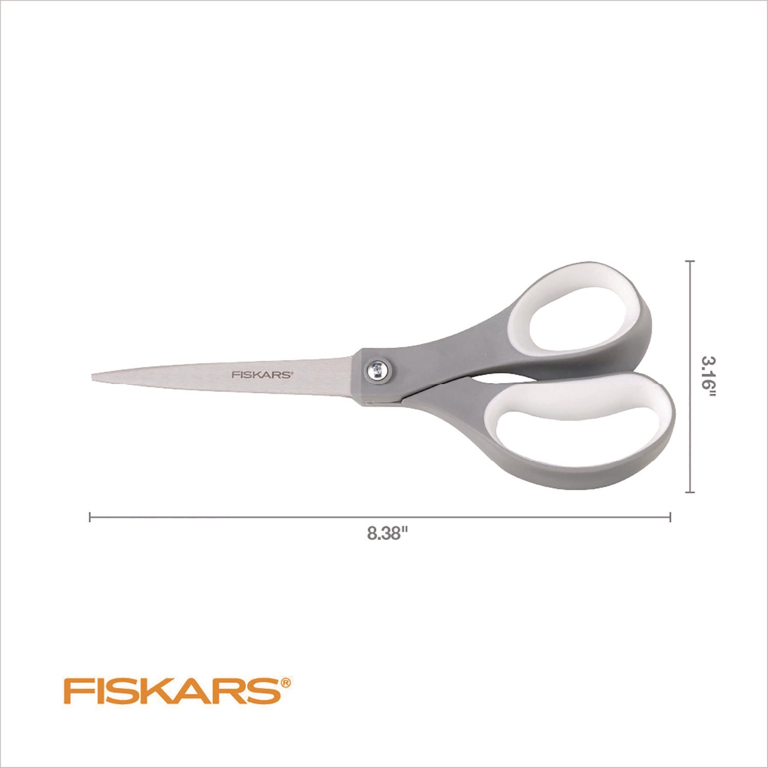 8" Overall Length - Stainless Steel - Straight Tip - Orange - 1 Each