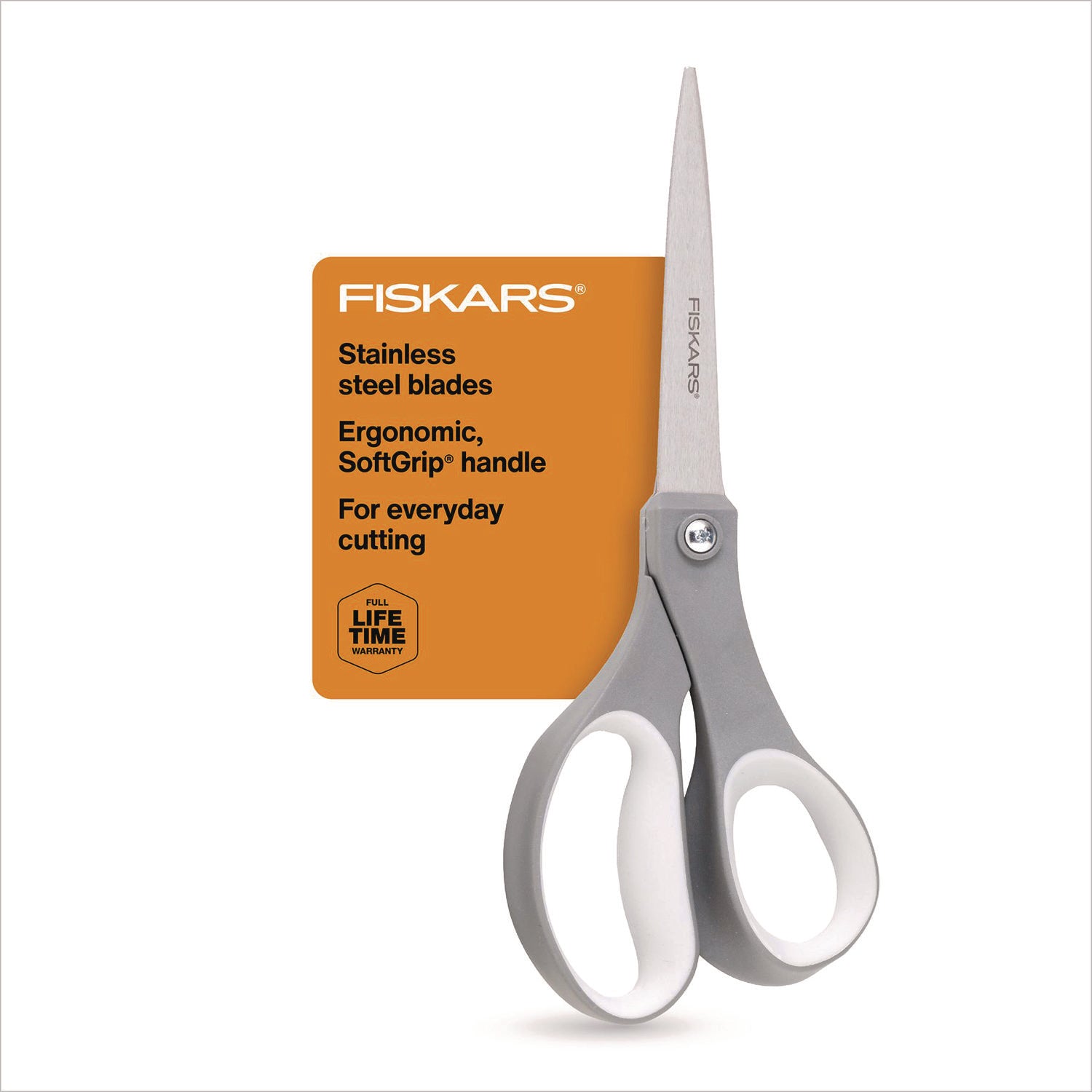 8" Overall Length - Stainless Steel - Straight Tip - Orange - 1 Each