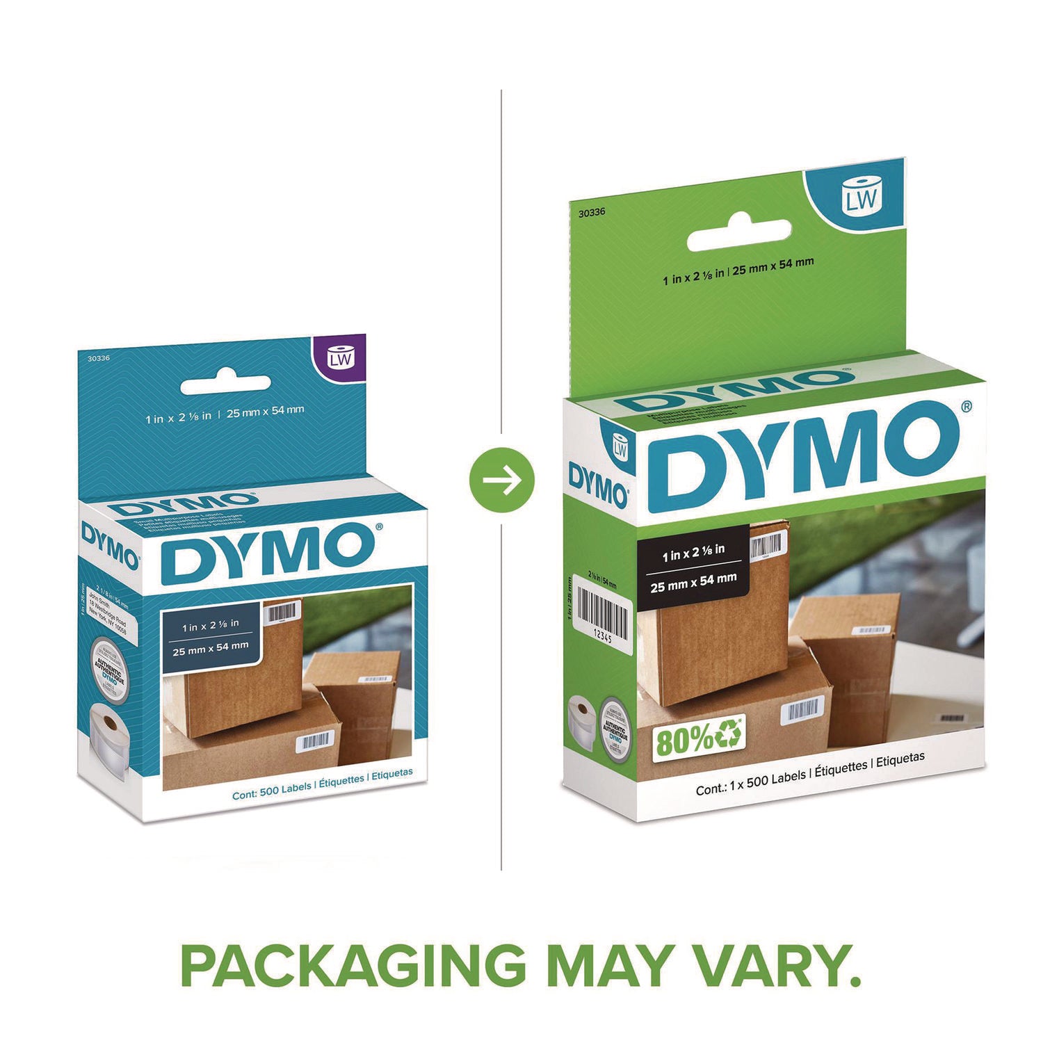 2 1/4" Width x 1 1/4" Length - Removable Adhesive - White - 1000 Total Label(s) - 1 Roll