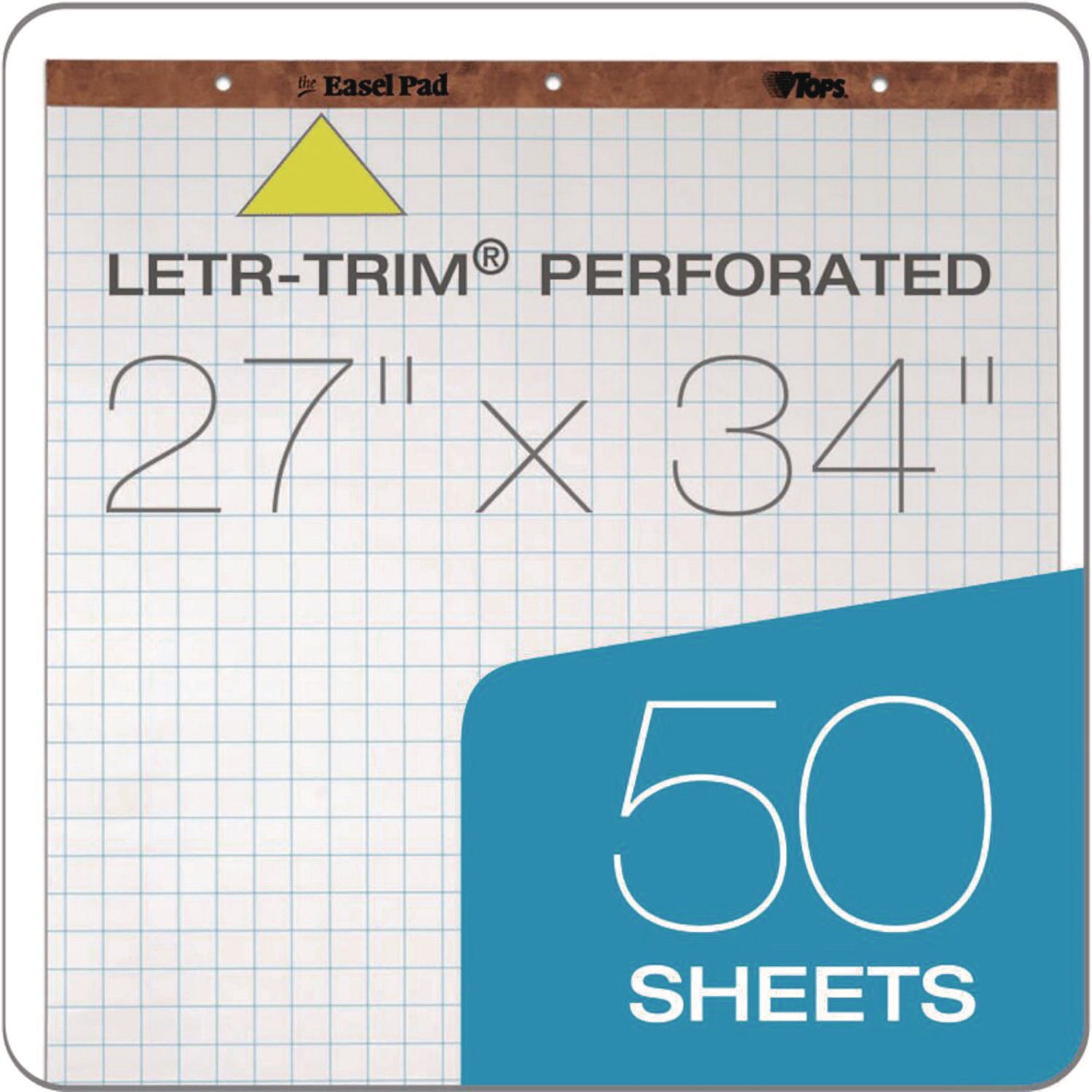 Easel Pads, Quadrille Rule (1 sq/in), 27 x 34, White, 50 Sheets, 4/Carton