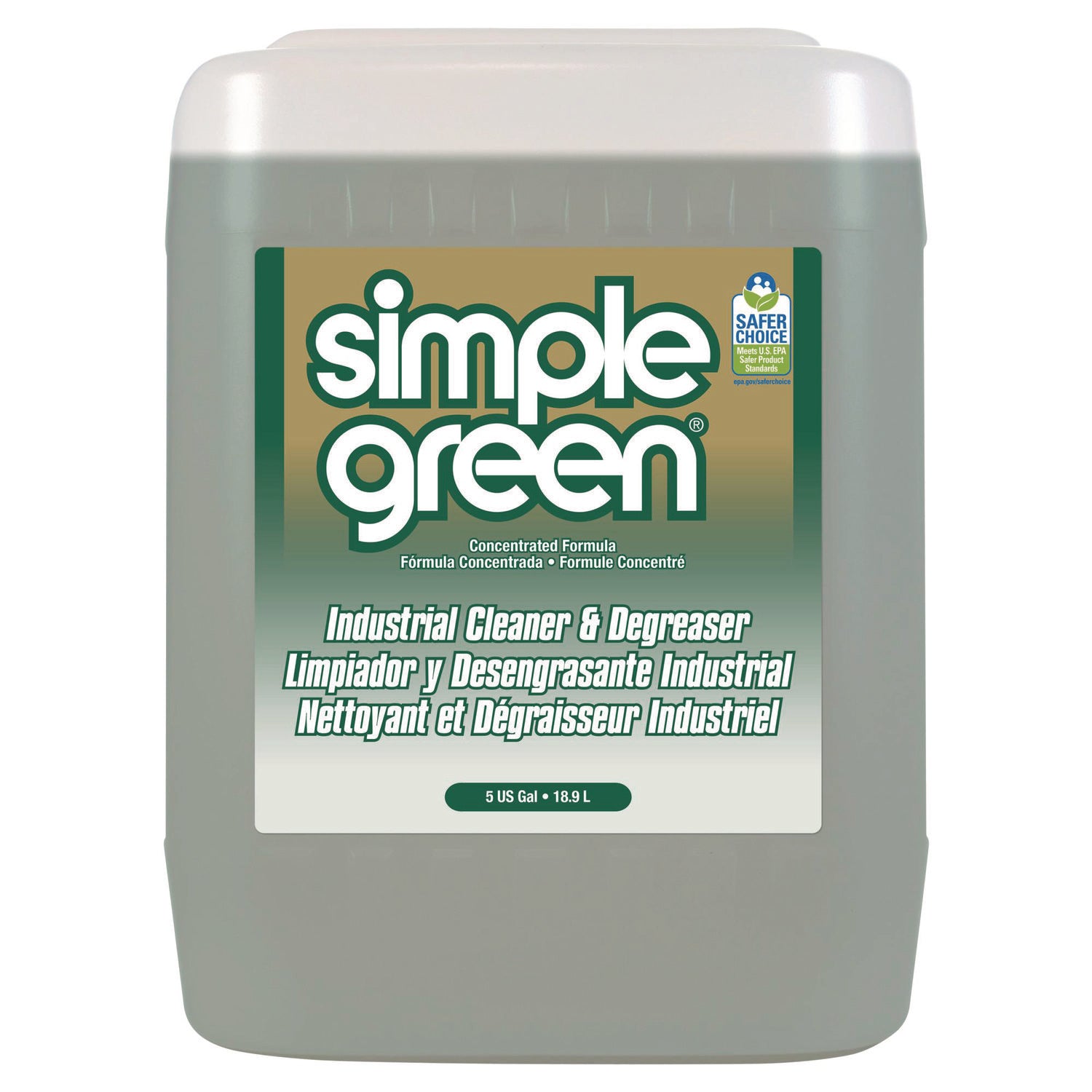 Simple Green Industrial Cleaner/Degreaser - For Food Service Area, Carpet, Floor, Machinery, Equipment, Vehicle - Concentrate - Liquid - 640 fl oz (20 quart) - Original Scent - Non-abrasive, Non-flammable - Green - 1 Each
