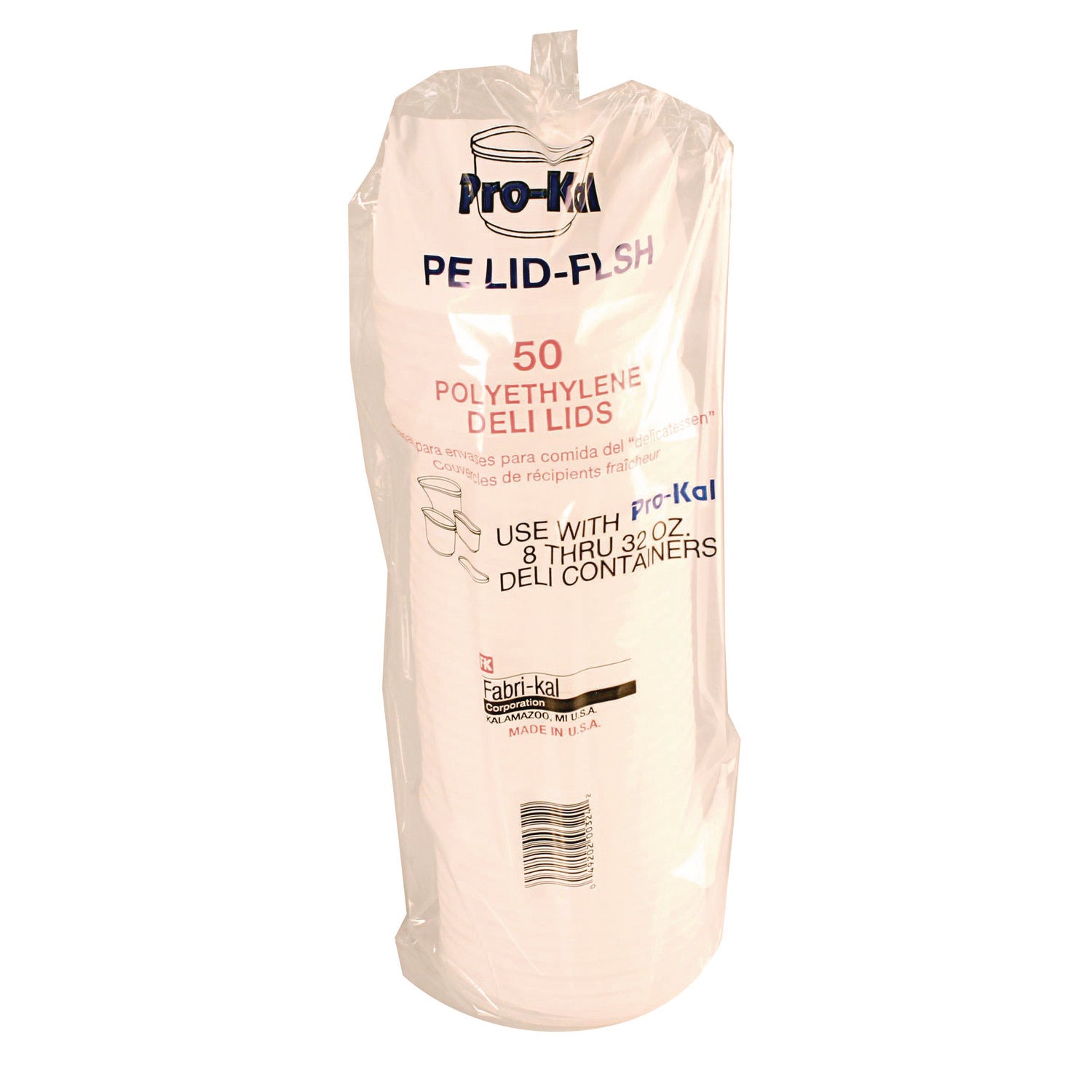 Pro Kal Polyethylene Flush Fill Round Deli Lids, 4.6" Diameter, Clear, Plastic, 500/Carton