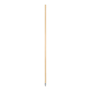 Metal Tip Threaded Hardwood Broom Handle, 0.94" dia x 60", Natural