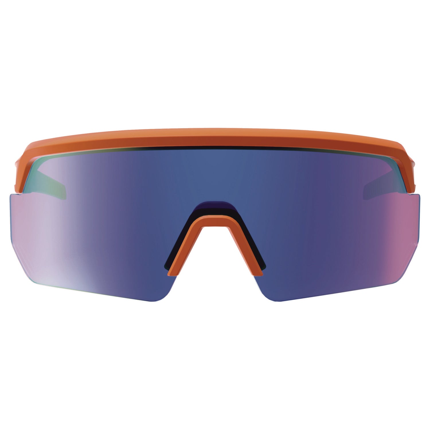 Ergodyne AEGIR Polarized Anti-Fog Safety Glasses, Blue Mirror Lens, Orange Frame, Anti-scratch, Lightweight, Non-slip, Impact Resistant, Half Frame, 1 Each
