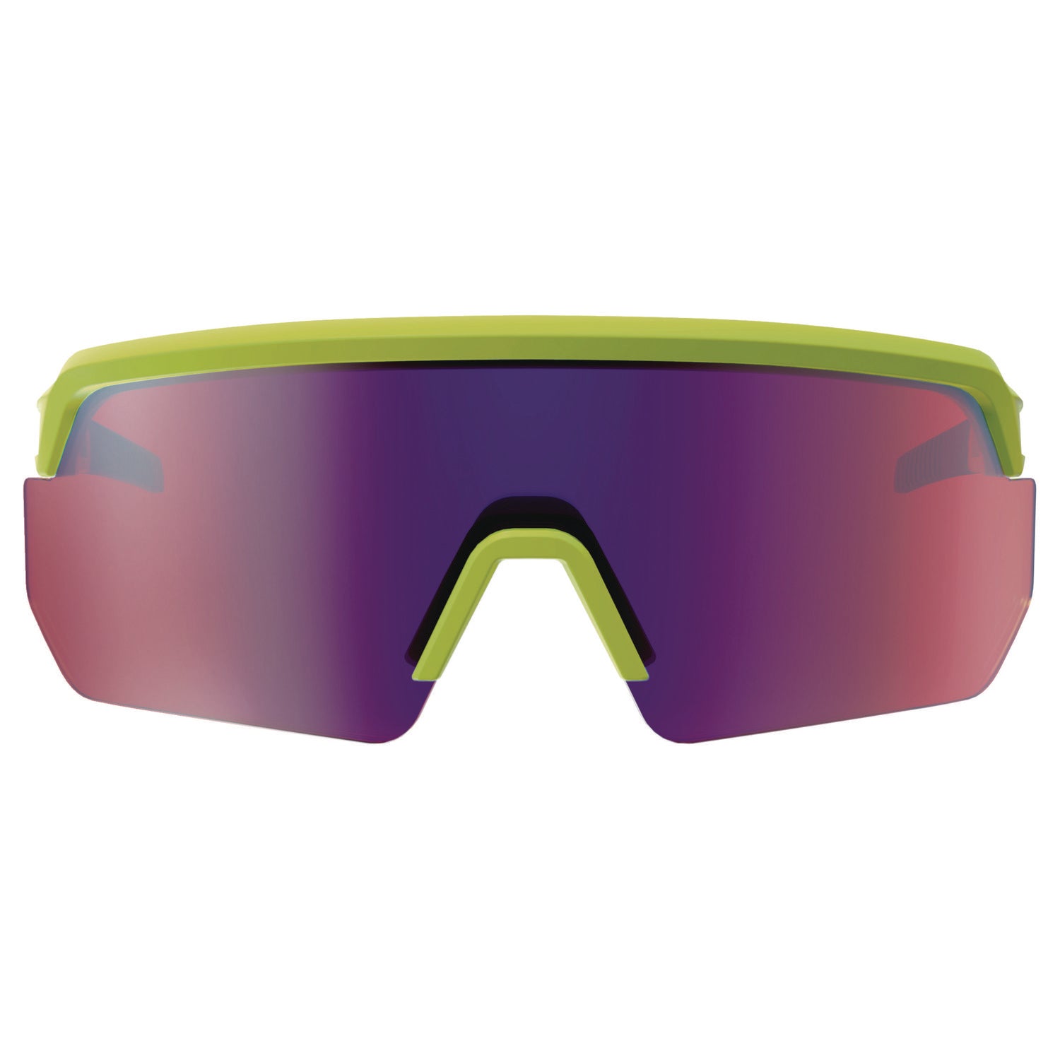 Ergodyne Skullerz Aegir Polarized Anti-Fog Safety Glasses, Purple Mirror Lens, Lime Frame, Anti-Scratch, Lightweight, Non-Slip, Impact Resistant, Half Frame, 1 Each