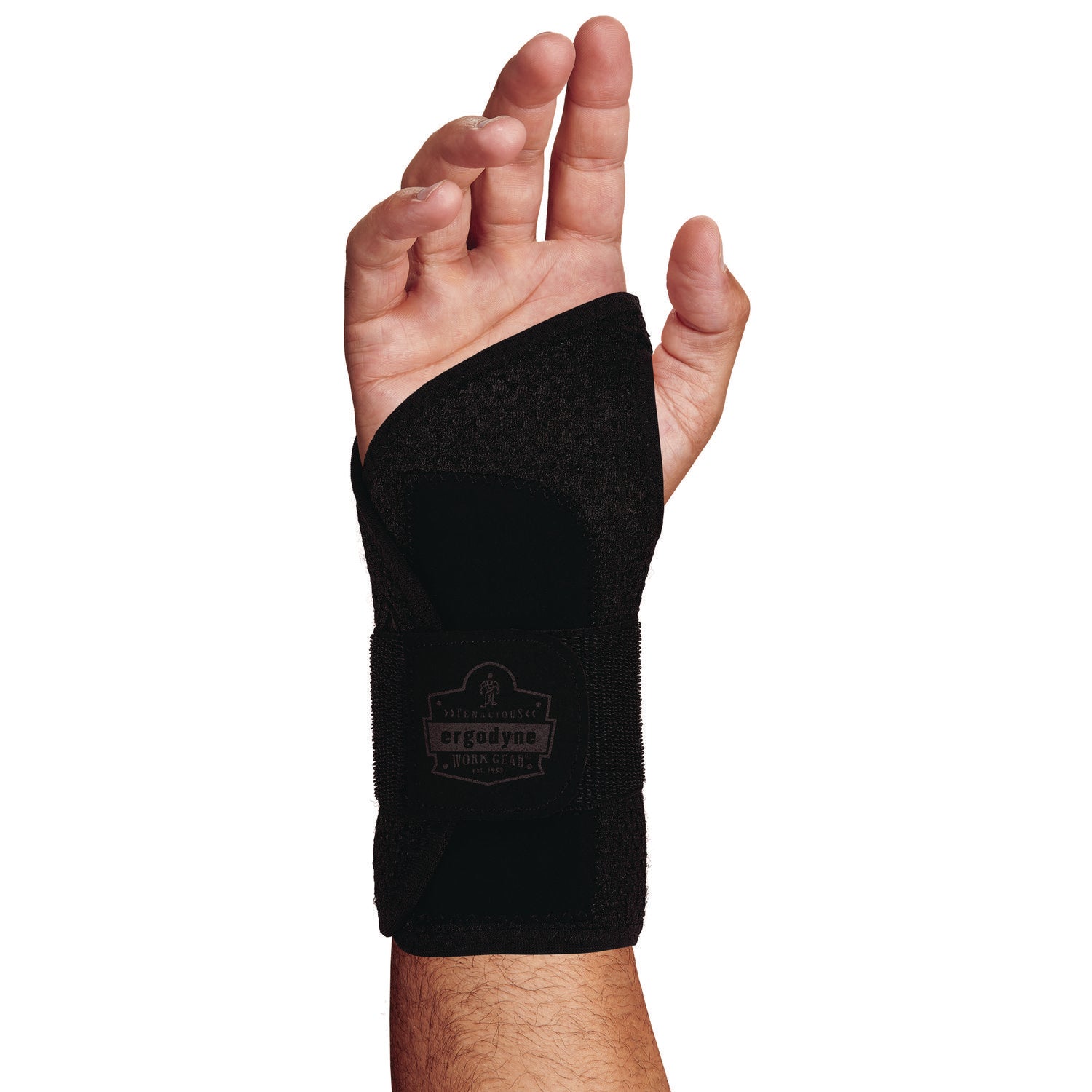 ProFlex 4005 Wrist Brace Support with Single Strap, Medium, Fits Right Hand, Black