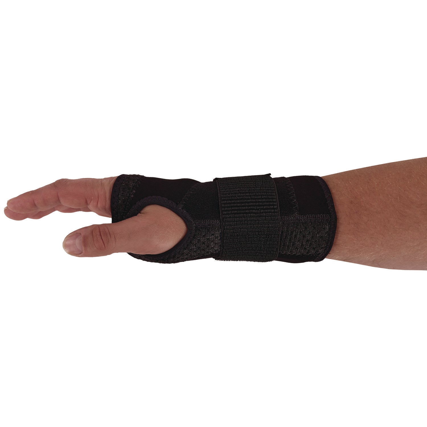 ProFlex 4005 Wrist Brace Support with Single Strap, Large, Fits Right Hand, Black