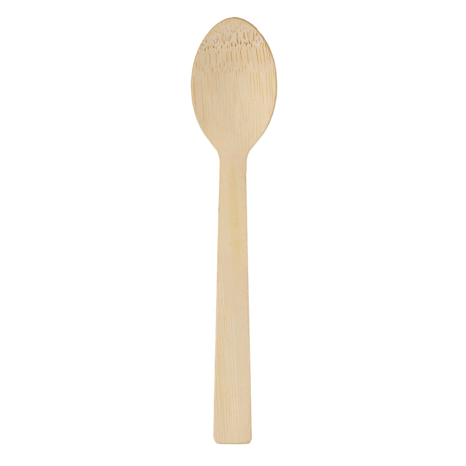 Bamboo Cutlery, Mediumweight Spoon, Paper, Light Golden, 100/Pack, 10 Packs/Carton