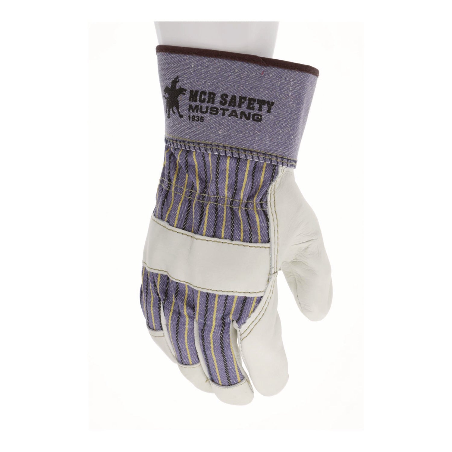 Mustang Grain-Leather-Palm Gloves, Medium, Dozen