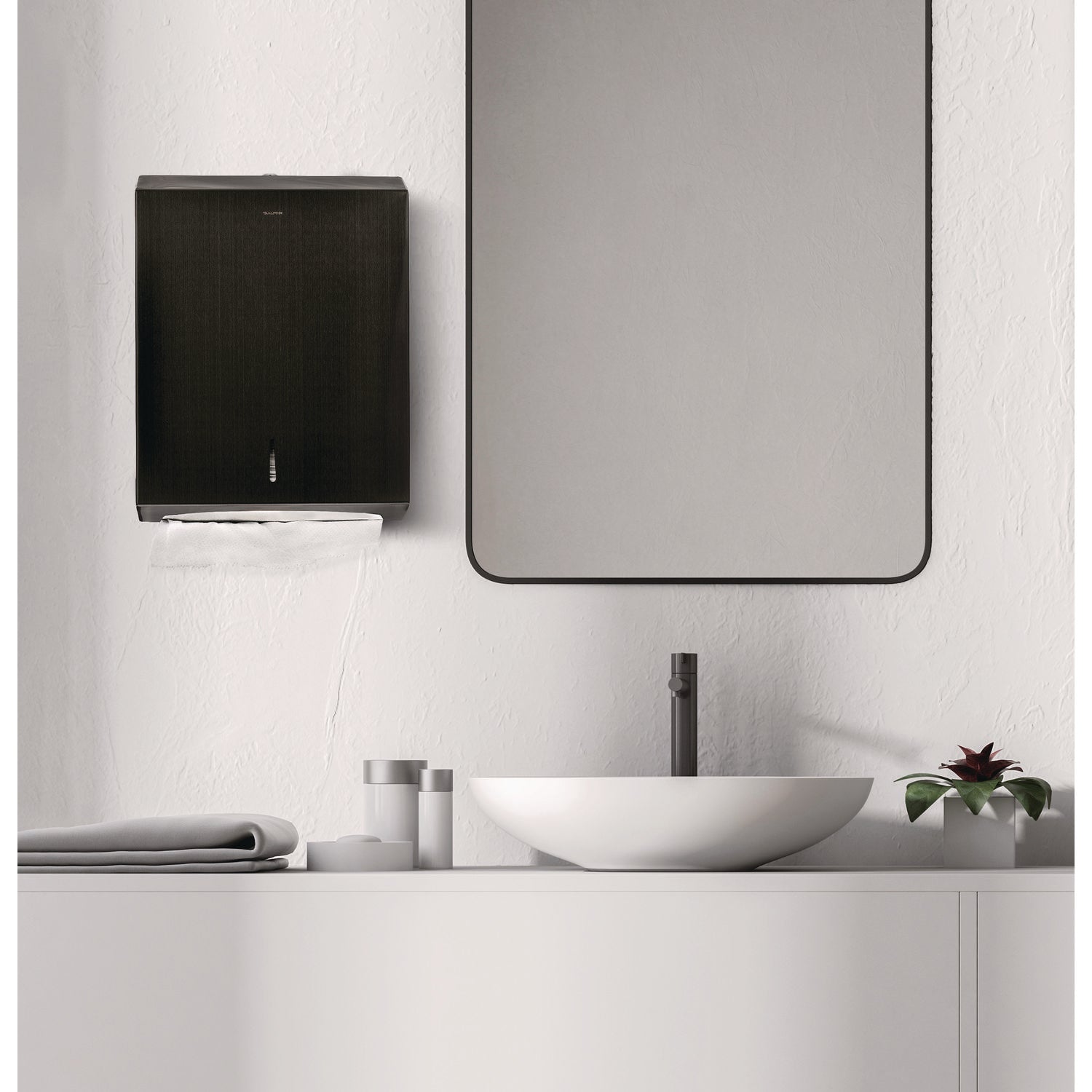 Vertical C-Fold/Multi-Fold Paper Towel Dispenser, 14.5 x 4 x 11.2, Antique Nickel