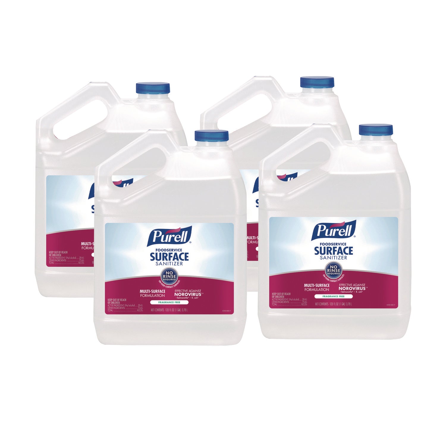 Ready-To-Use - 128 fl oz (4 quart) - Disinfectant, Unscented, Residue-free, Fragrance-free - Clear Bottle - 1 Each