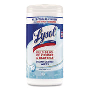 Lysol Disinfecting Wipes, Crisp Linen Scent, 7" x 7.25", White, 80 Wipes per Tub, 1 Tub