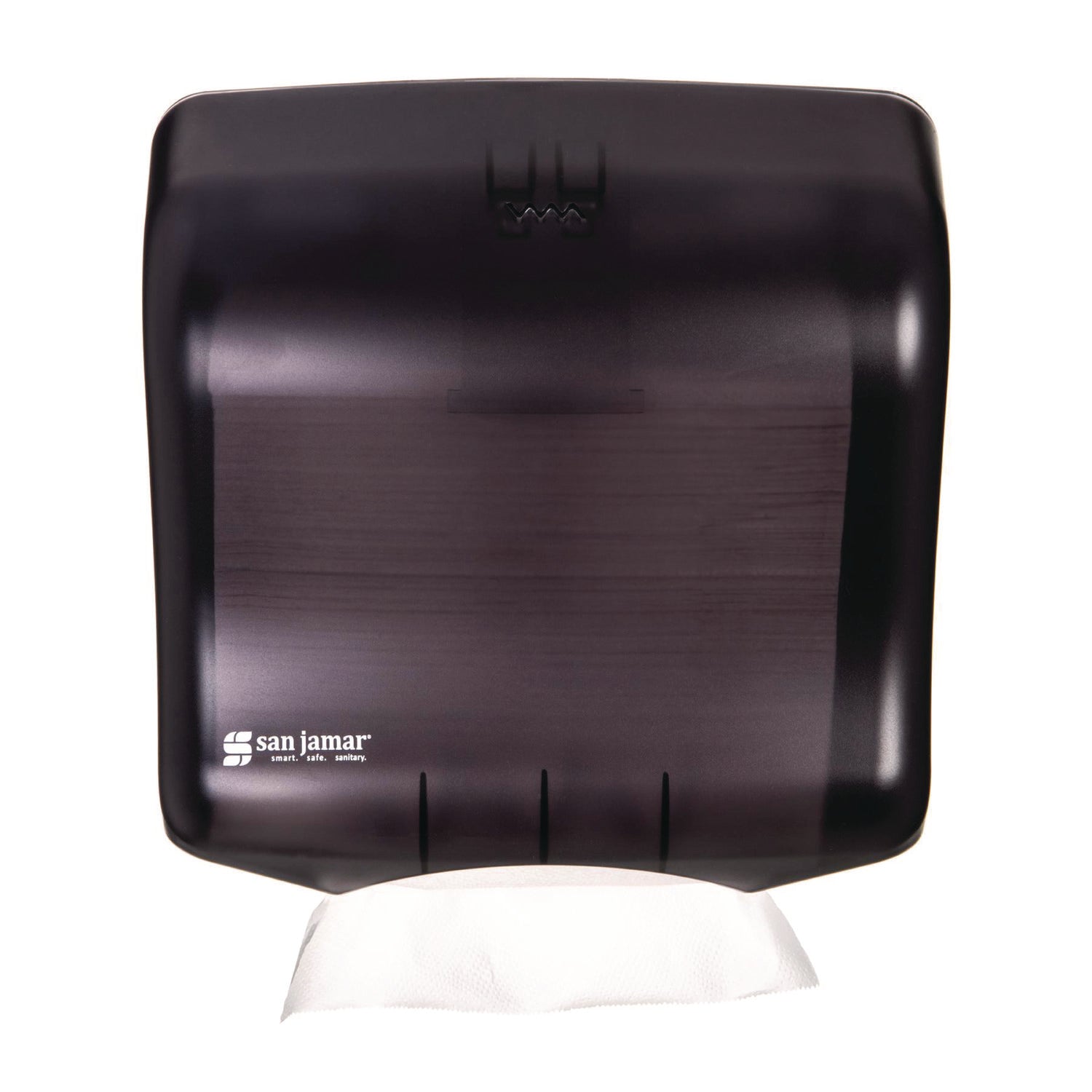 San Jamar UltraFold Towel Dispenser - C Fold, Multifold Dispenser - 240 x Sheet C Fold, 400 x Sheet Multifold - 11.5" Height x 11.5" Width x 6" Depth - Pearl Black - 1 Each