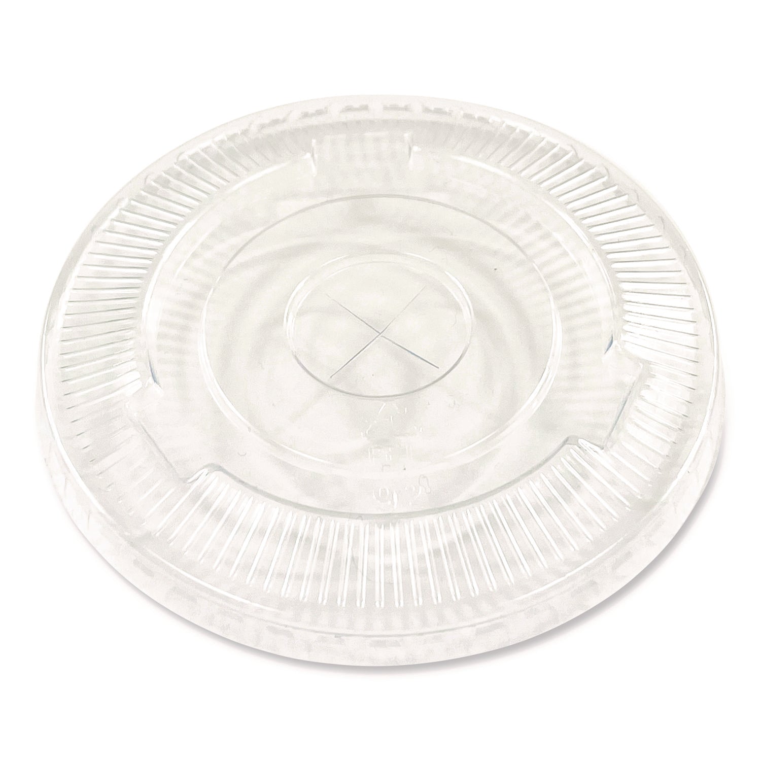 Crystal-Clear Cold Cup Straw-Slot Lids, Fits 9 oz Squat/12 oz Cold Cups, Plastic, Clear, 1,000/Carton