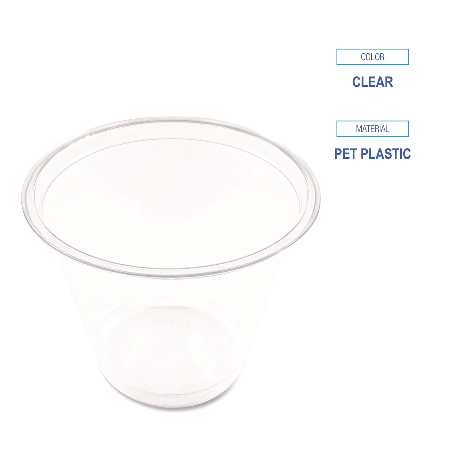 Clear Plastic Cold Cups, Squat, 9 oz, 1,000/Carton