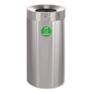 27 Gallon Stainless Steel Compost Can, Brushed Stainless Steel