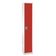 Steel Storage Locker, 1 Compartment, 12 x 12 x 72, Red
