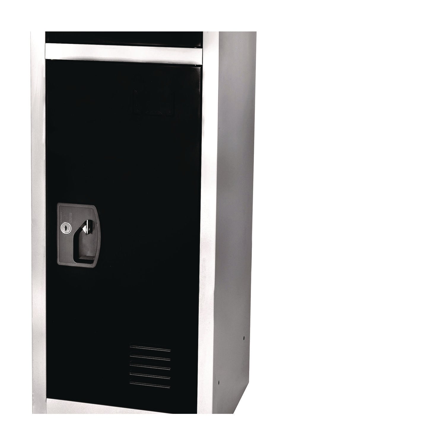 Steel Storage Locker, 3 Compartment, 12 x 12 x 72, Black