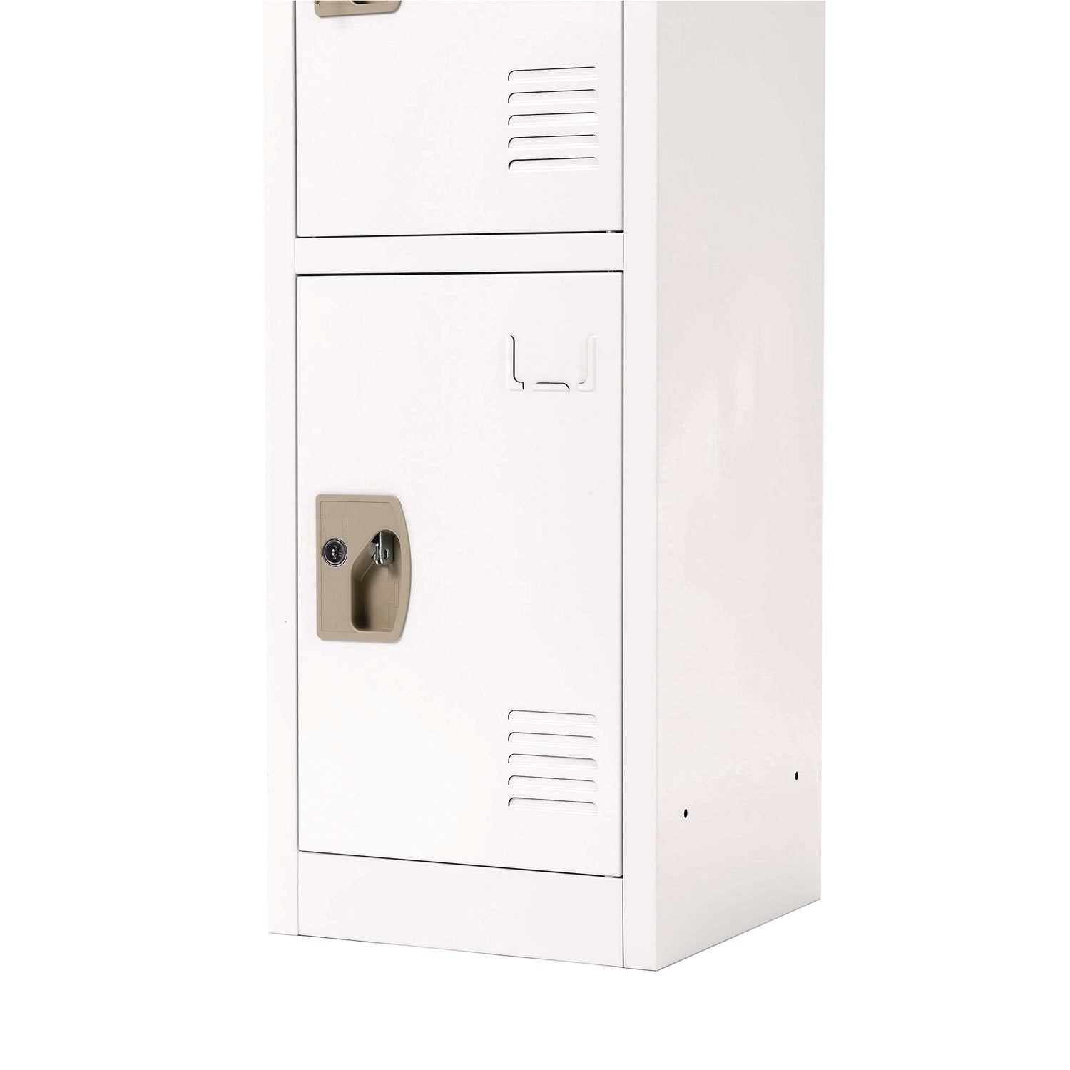 Steel Storage Locker, 4 Compartment, 12 x 12 x 72, White