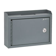 Medium Size Steel Multi-Purpose Secure Drop Box, 9.8 x 3.4 x 7.5, Gray
