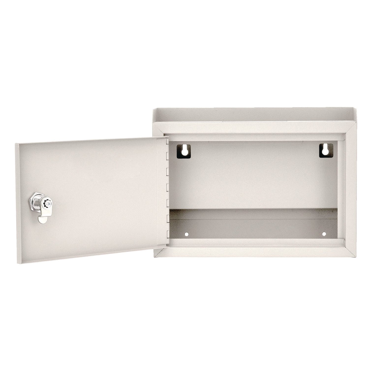 Medium Size Steel Multi-Purpose Secure Drop Box, 9.8 x 3.4 x 7.5, White