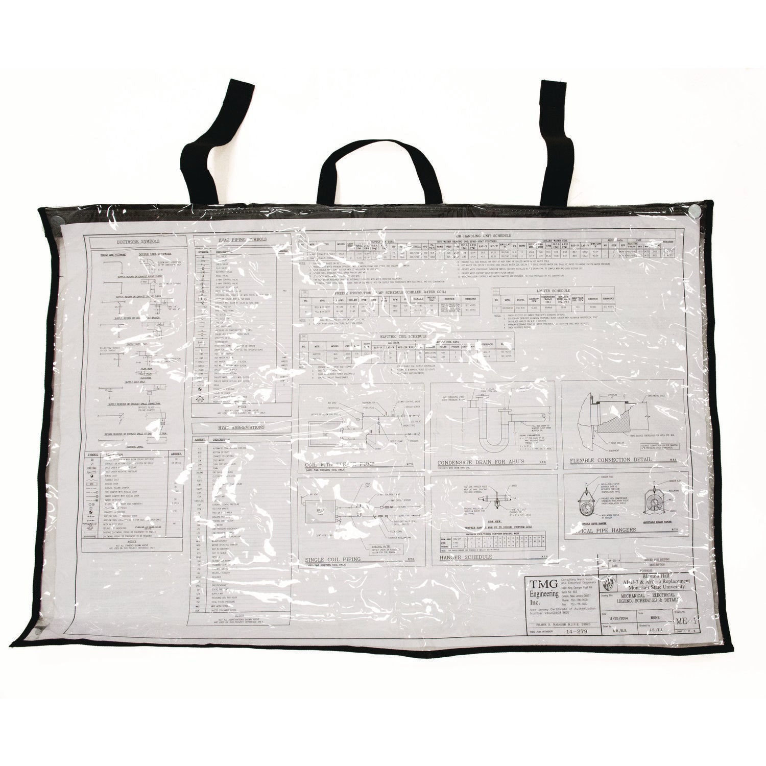 Large Document Protection Blueprint Plan Holder, Holds ARCH D (24" x 36"), Clear