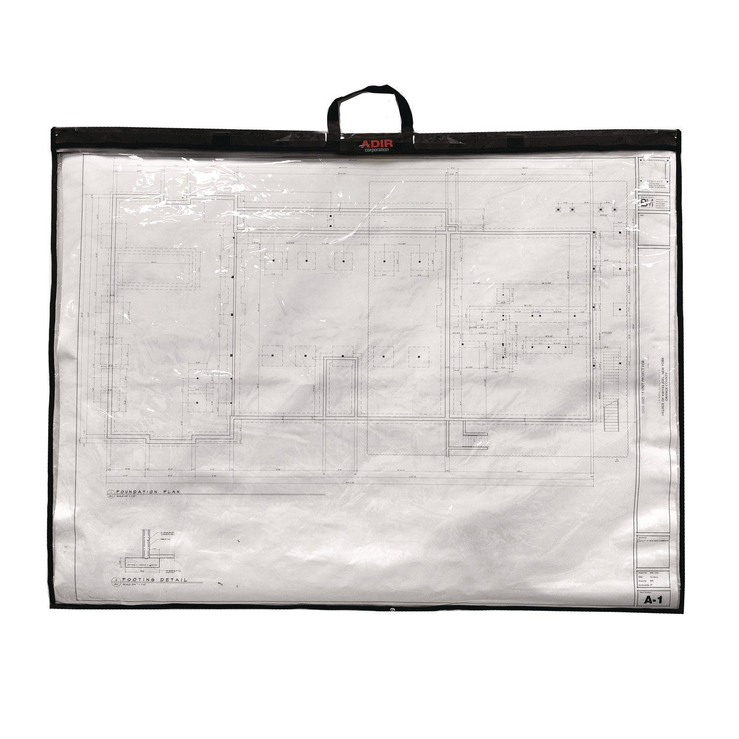 Large Document Protection Blueprint Plan Holder, Holds ARCH E (36" x 48"), Clear