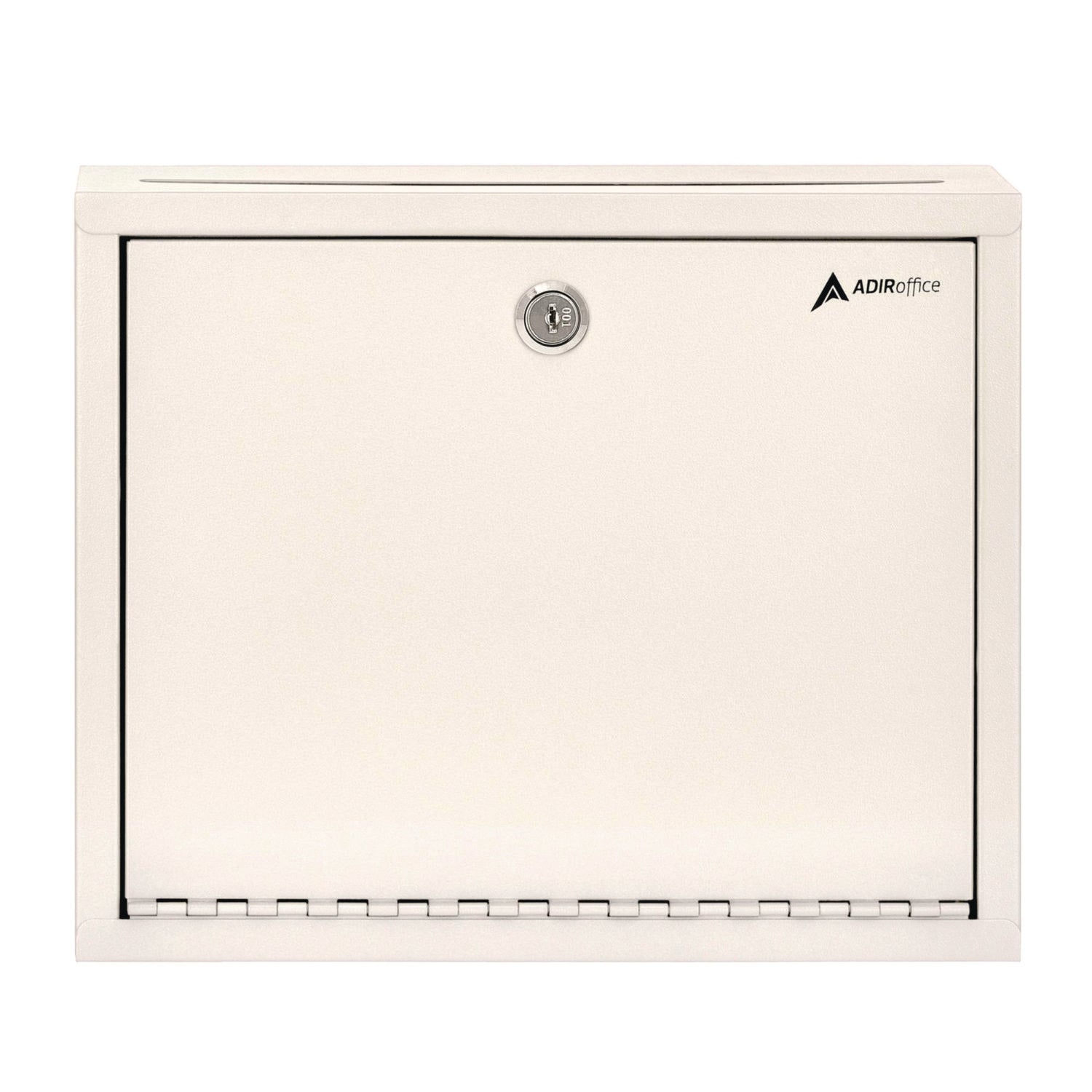 Large Size Steel Multi-Purpose Secure Drop Box, 12 x 3 x 10, White