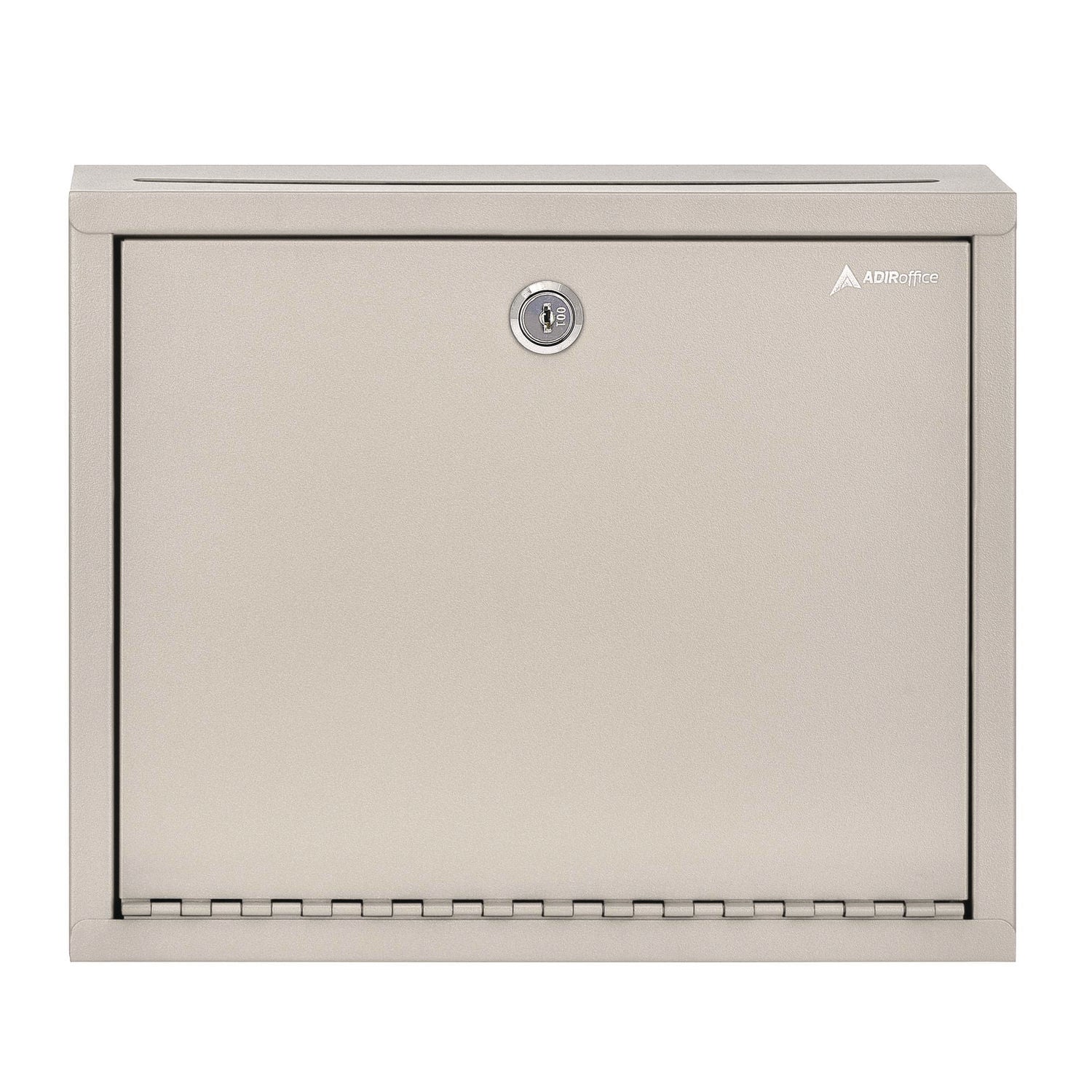 Large Size Steel Multi-Purpose Secure Drop Box, 12 x 3 x 10, Beige