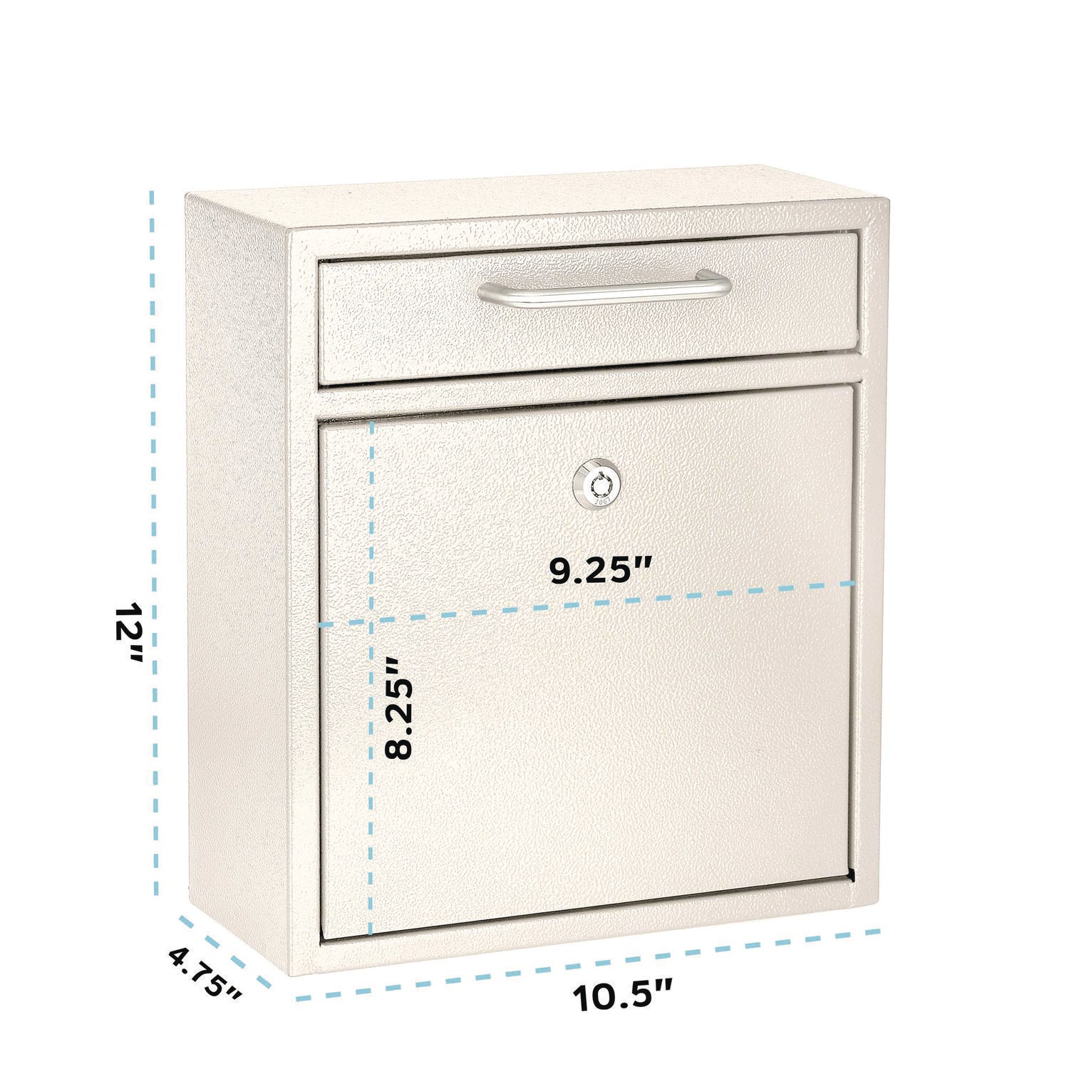 Medium Ultimate Wall Mounted Mail Box, 10.4 x 4.5 x 12, White