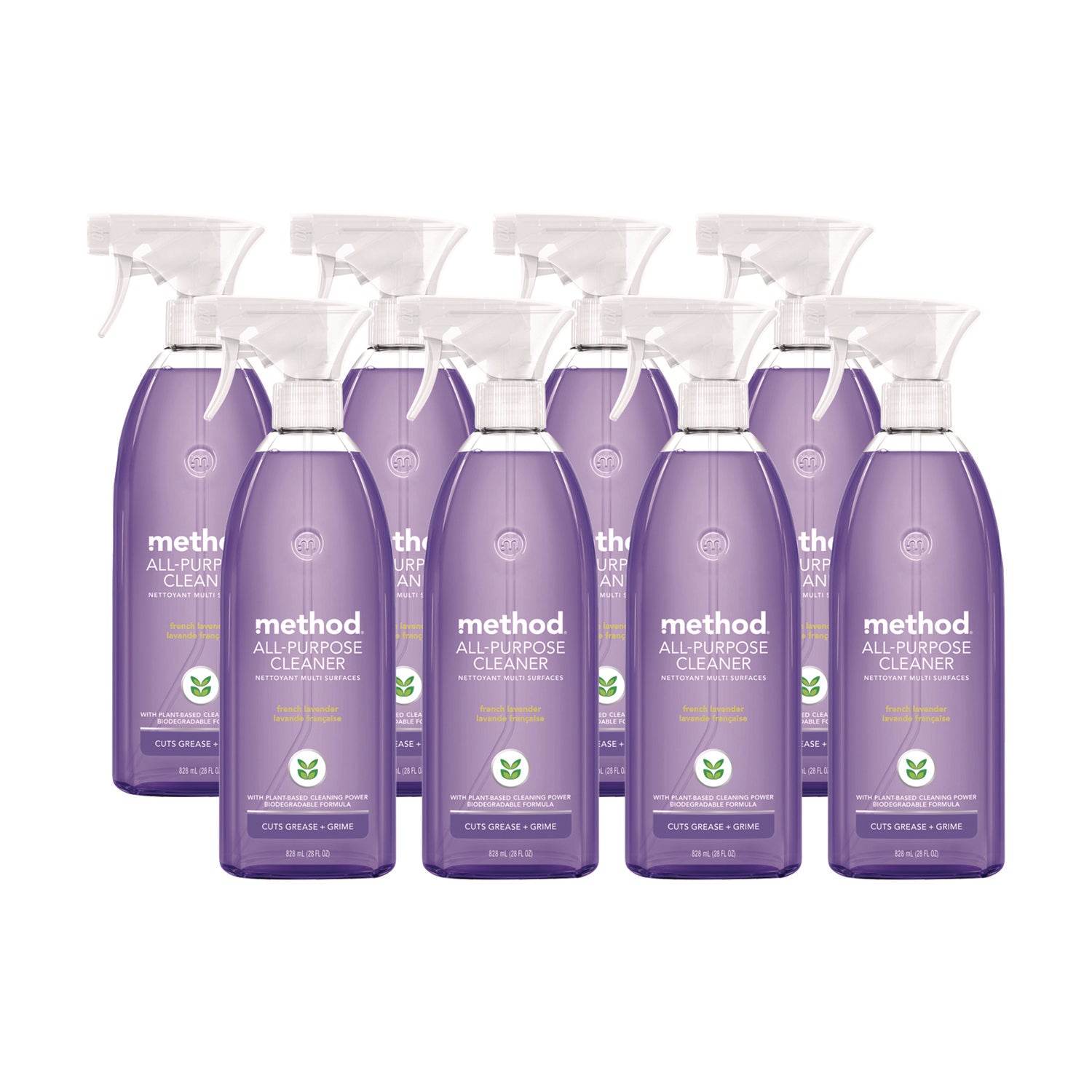 All Surface Cleaner, French Lavender Scent, 28 Oz Spray Bottle, 8/Carton