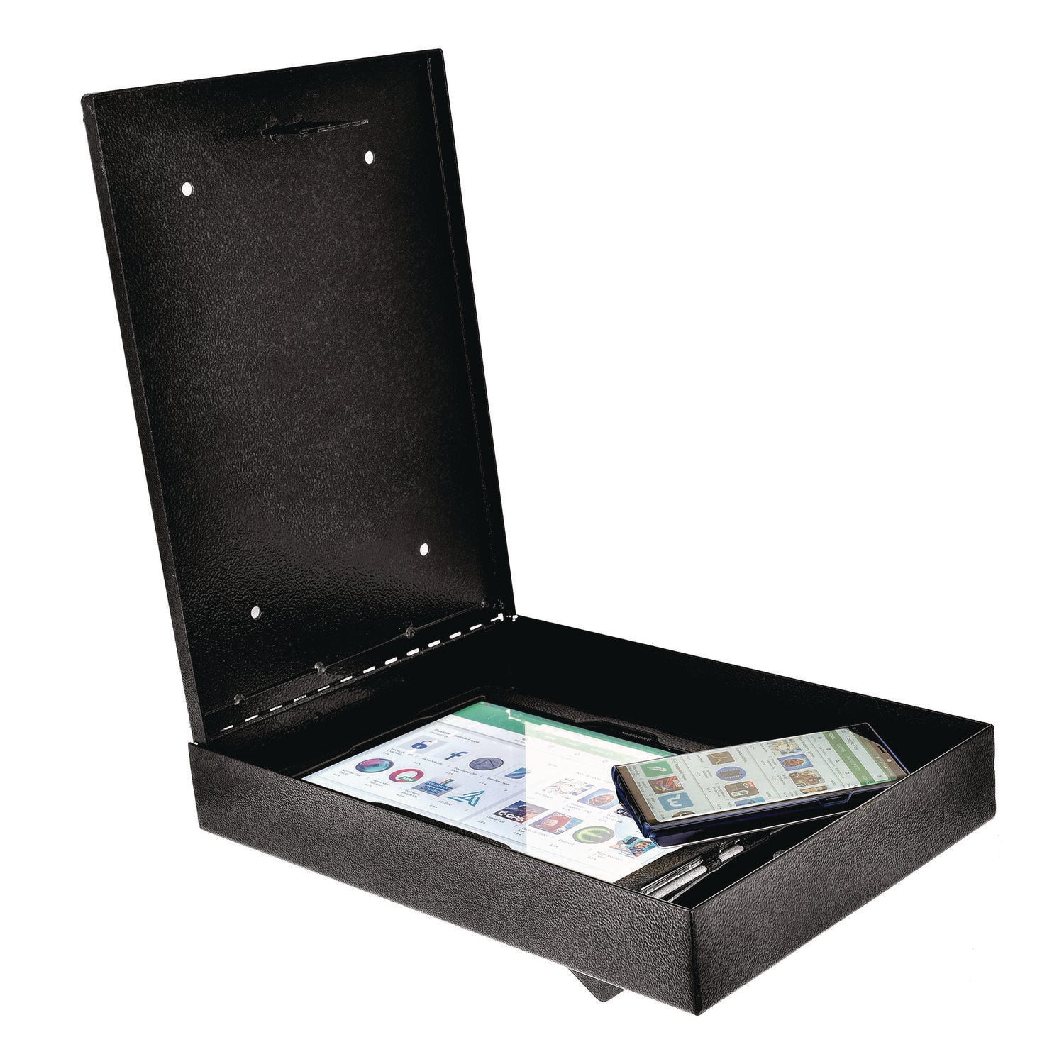 Large Wall Mounted Weatherproof Steel Secure Drop Box, 11 x 2.4 x 16, Black