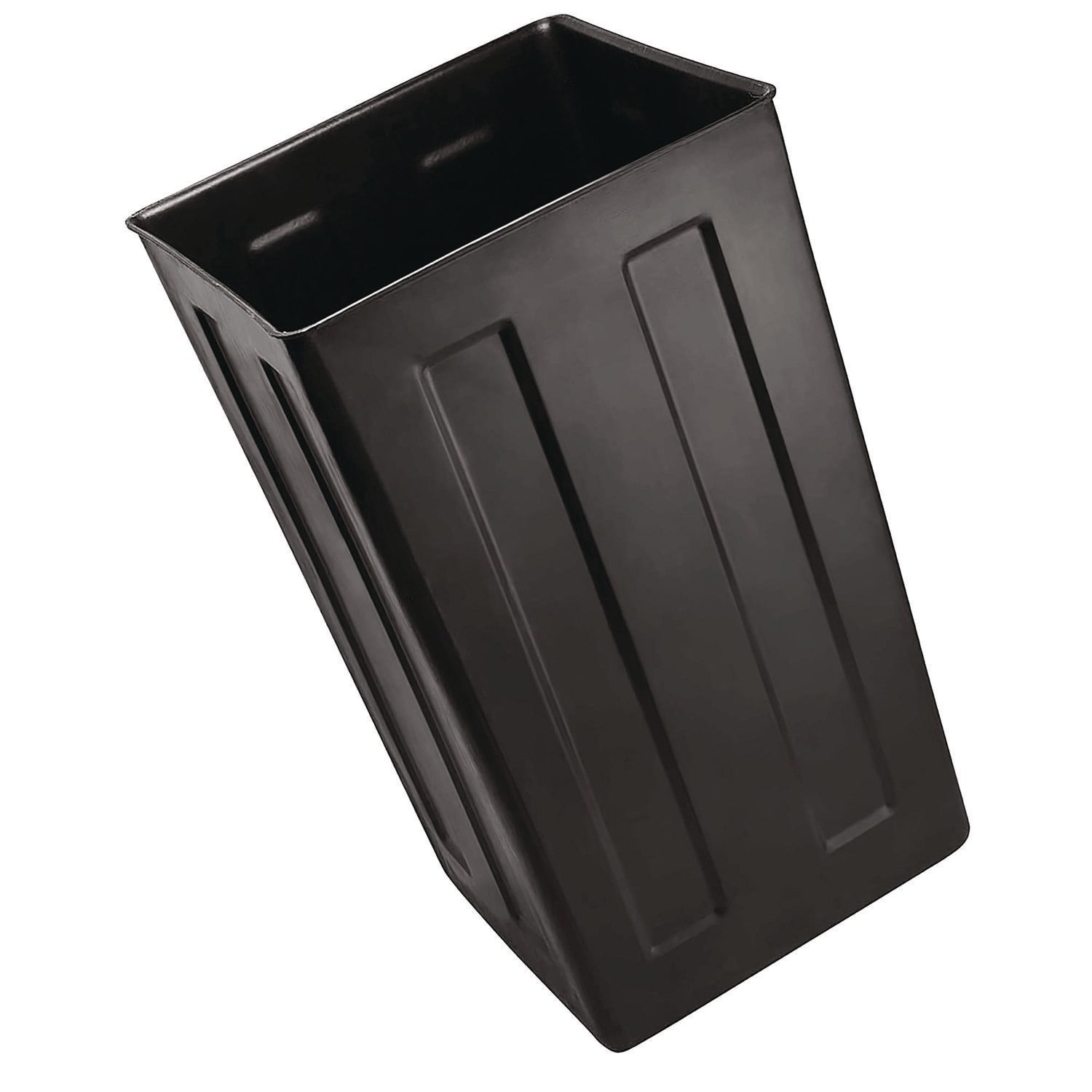 40 Gallon Rigid Plastic Waterproof Square Trash Can Insert Liner for Indoor/Outdoor Trash Can, Plastic, Black