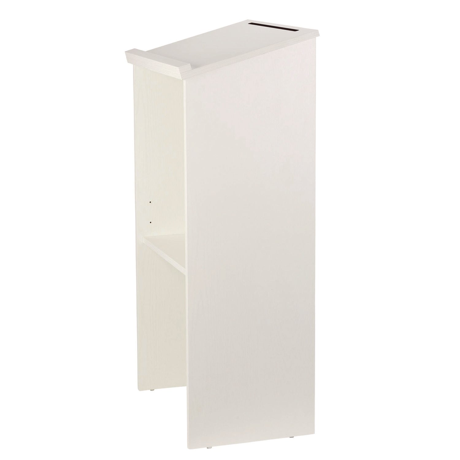Wood Stand-up Podium Lectern Speaker Stand, 23 x 15 x 45.8, White