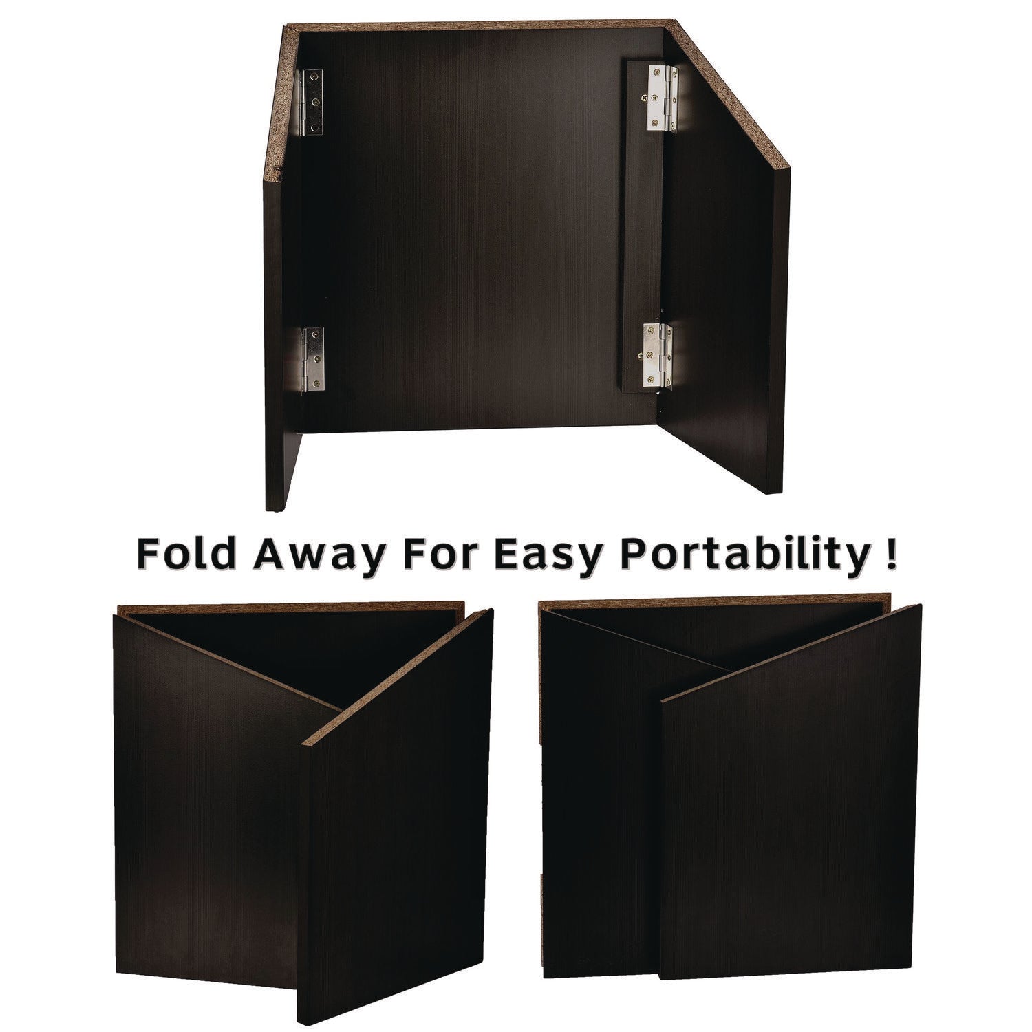 Foldable Tabletop Podium Lectern Speaker Stand, 27 x 16 x 19, Black