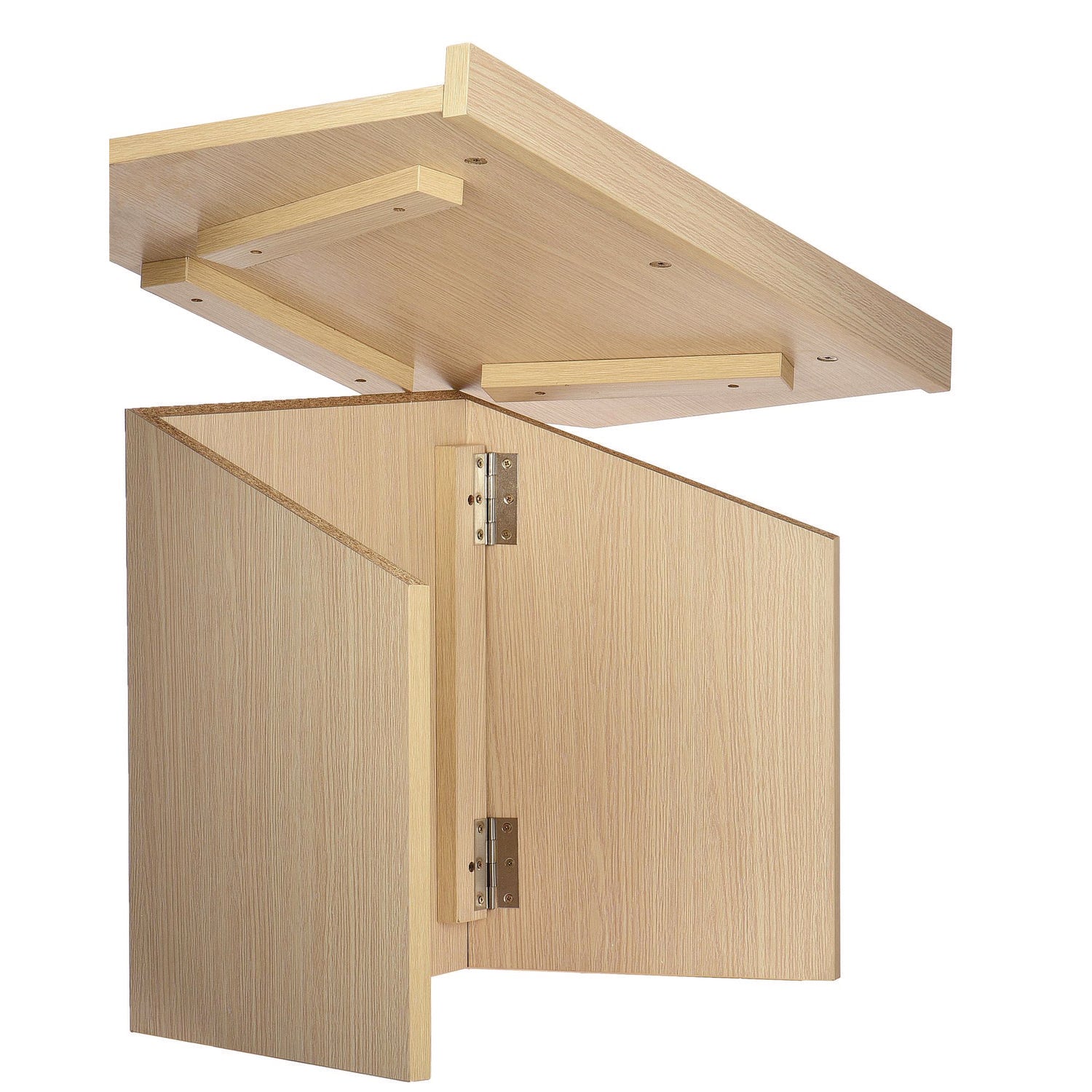 Foldable Tabletop Podium Lectern Speaker Stand, 27 x 16 x 19, Medium Oak