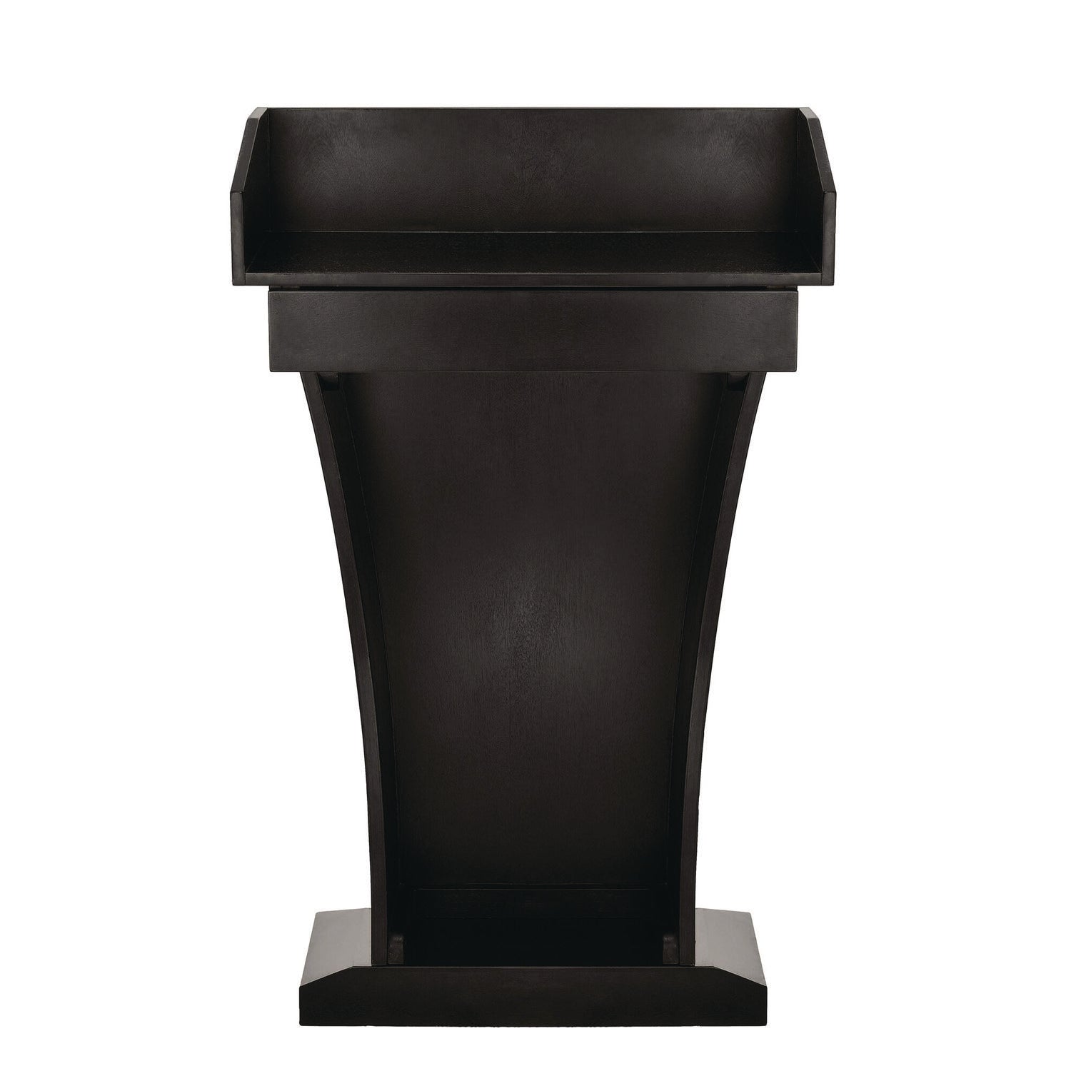 Wood Stand-Up Podium Lectern Speaker Stand with Drawer and Storage Area, 27.55 x 14 x 43.3, Black