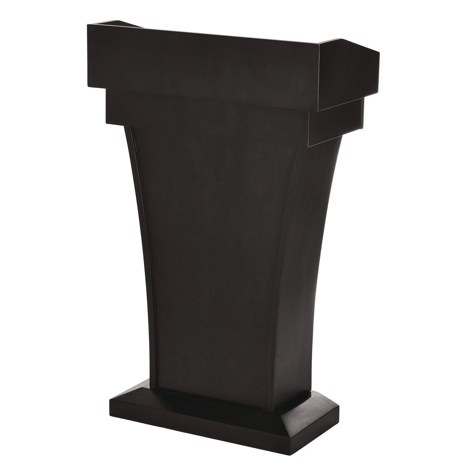 Wood Stand-Up Podium Lectern Speaker Stand with Drawer and Storage Area, 27.55 x 14 x 43.3, Black