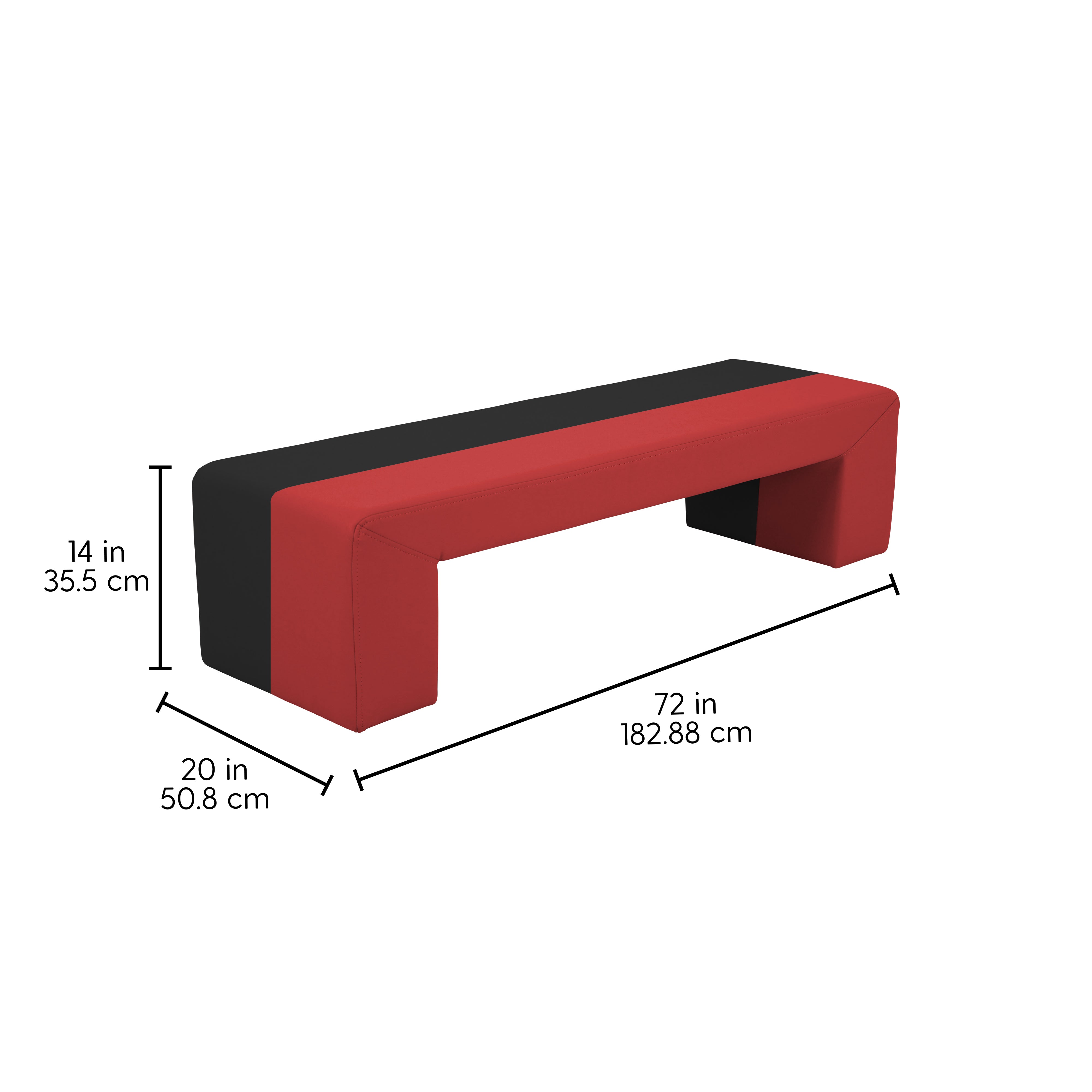 UPH Bench Nested 12H / Black-186 Red