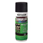 Camouflage Spray Paint, Flat Black, 12 oz Aerosol Can