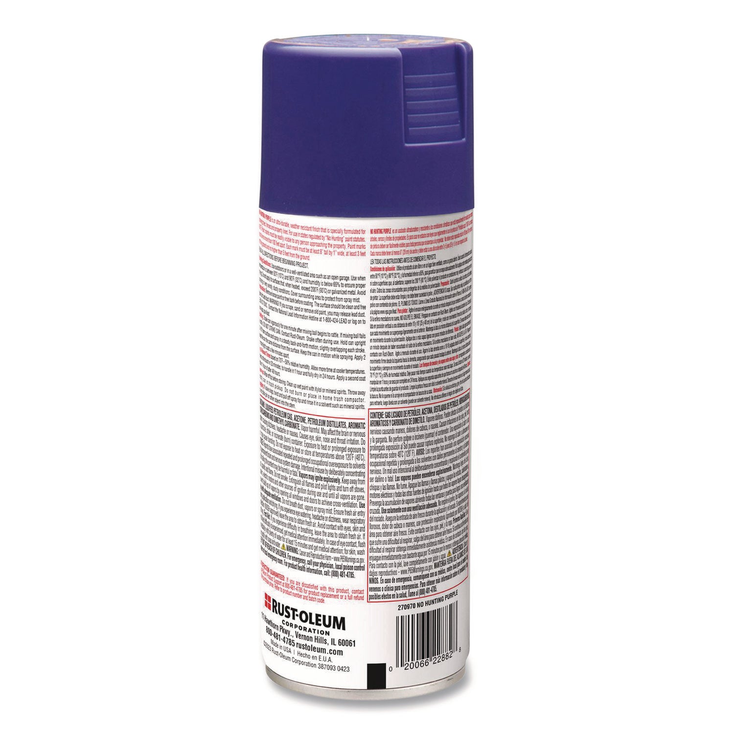 Specialty No Hunting Purple Spray Paint, Flat No Hunting Purple, 12 oz Aerosol Can, 6/Carton