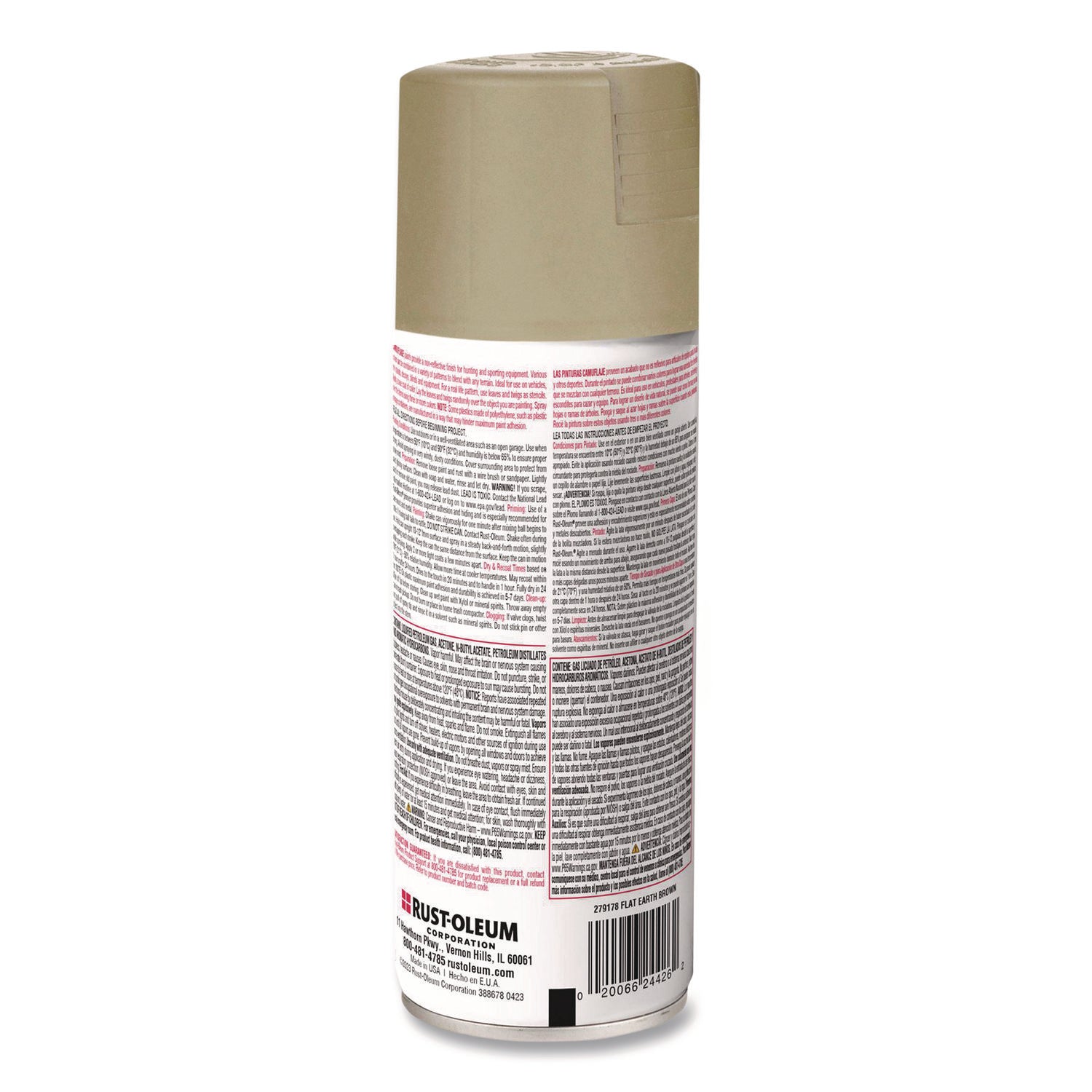 Camouflage Spray Paint, Flat Sand, 12 oz Aerosol Can, 6/Carton