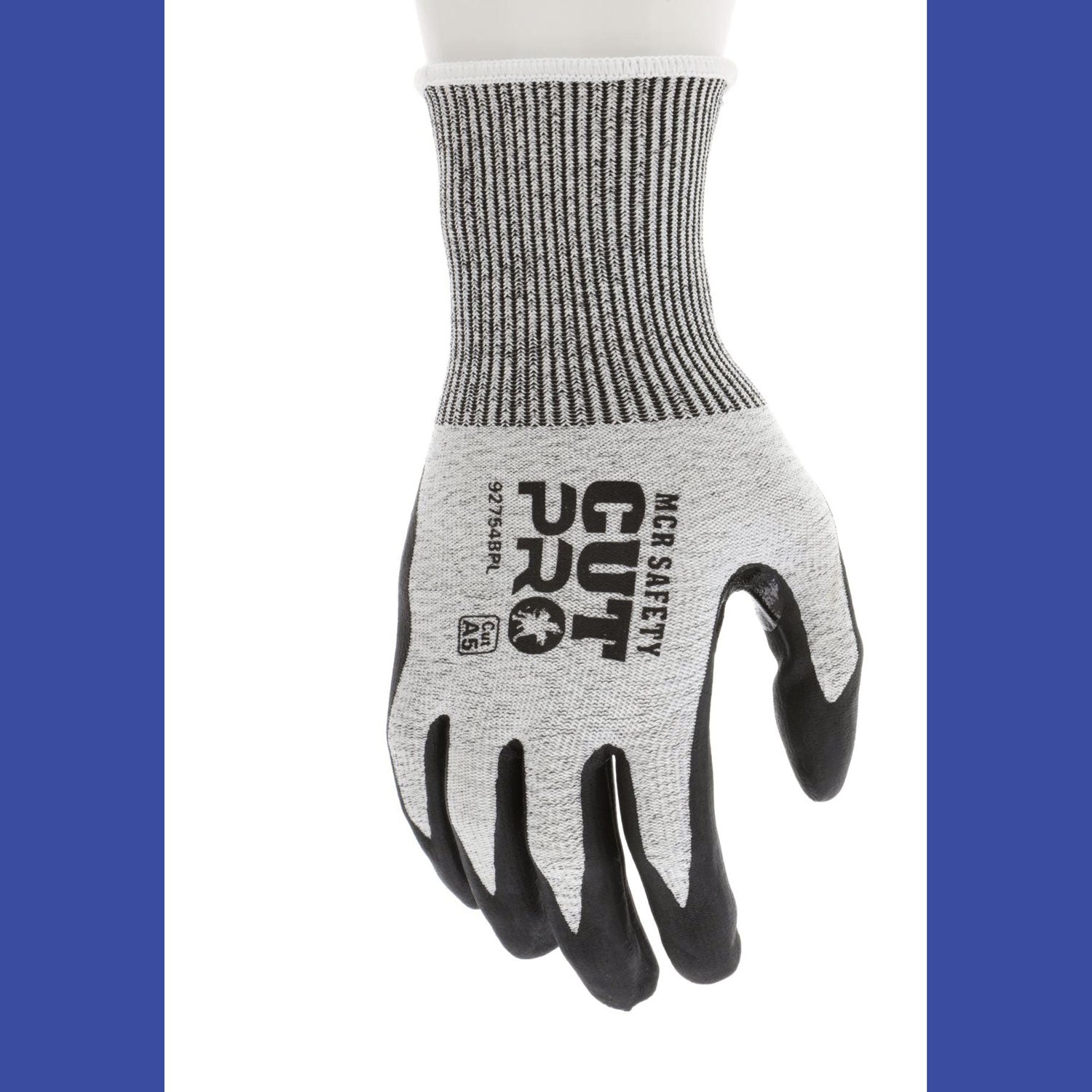 Cut Pro 92754BP Gloves, Large, Black/Gray, Dozen