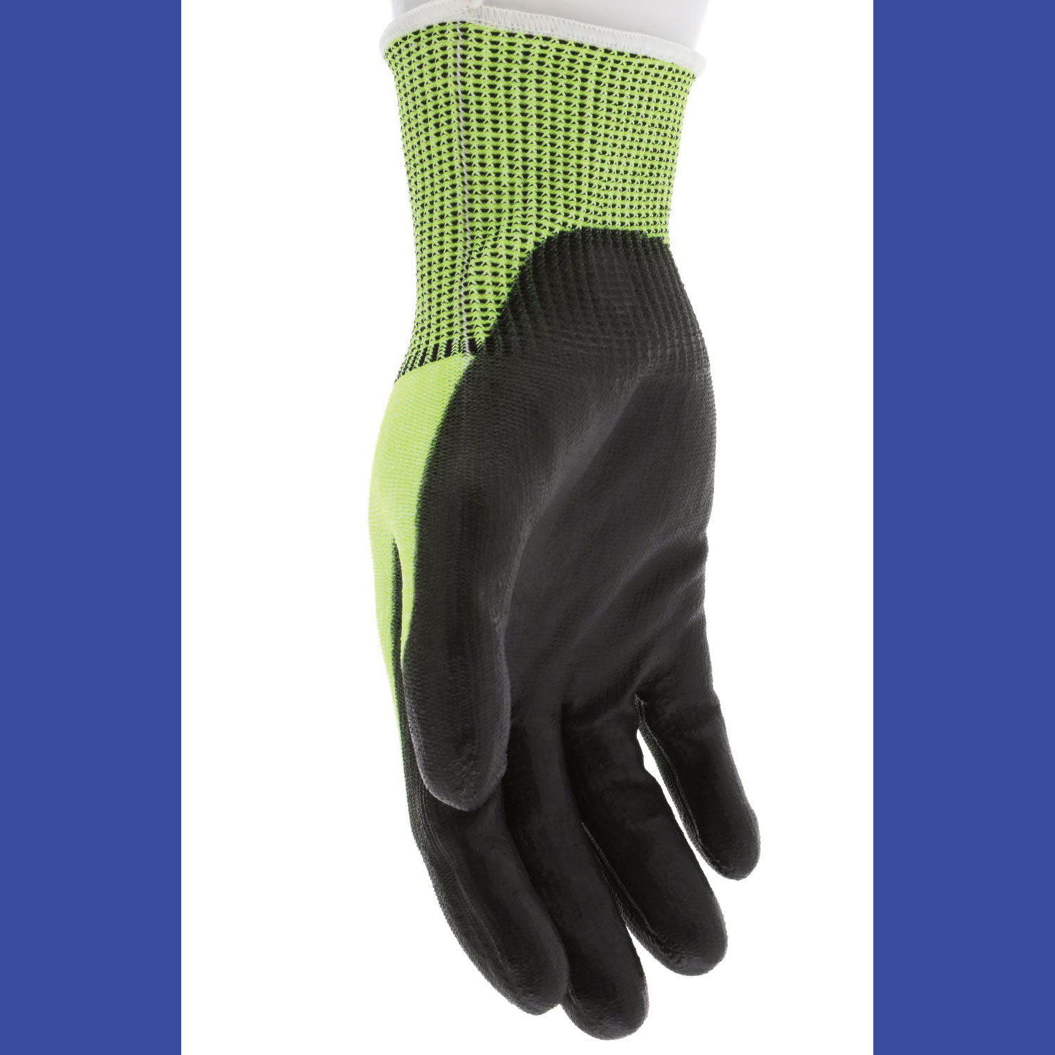Cut Pro 9277PU Gloves, Medium, Black/Lime, Dozen