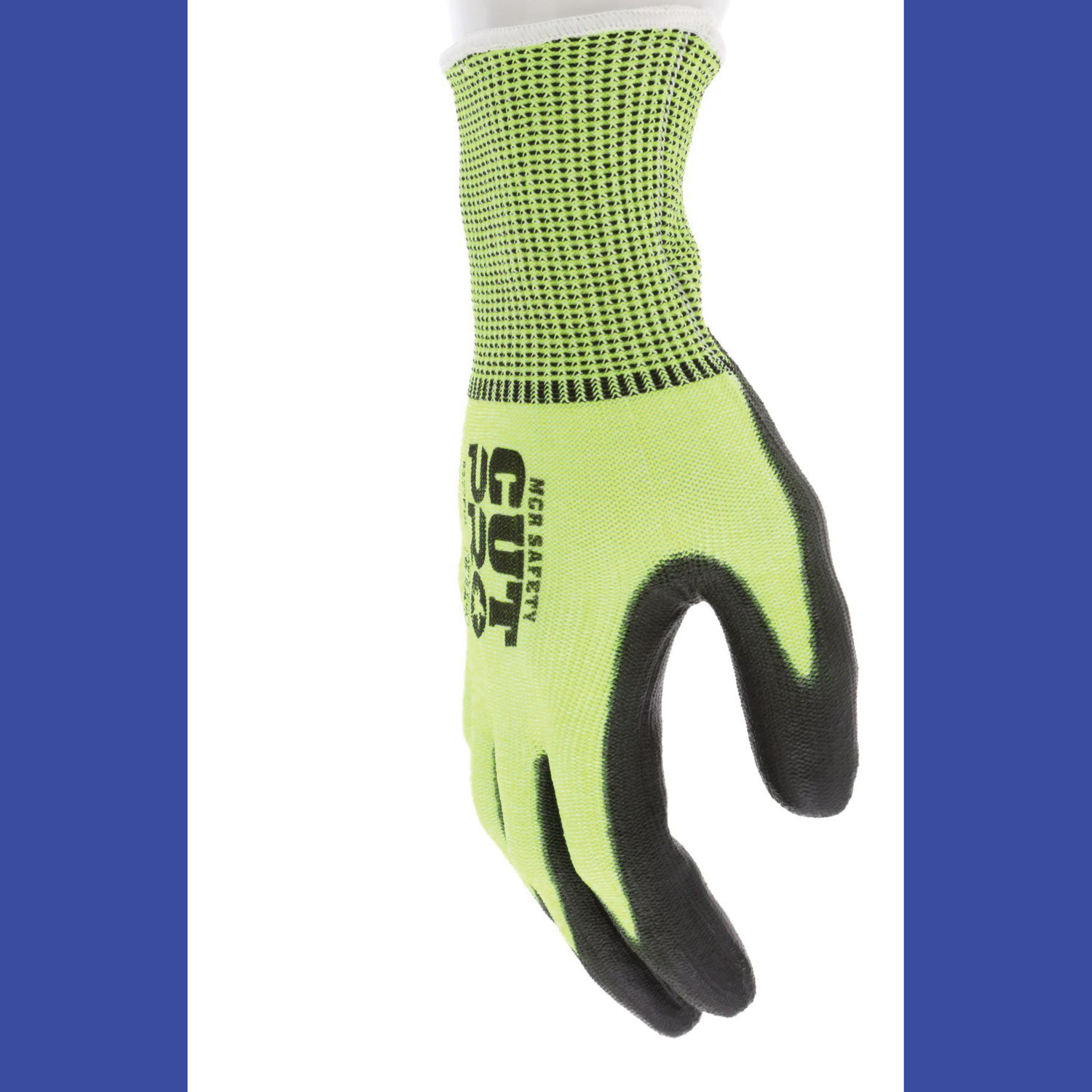 Cut Pro 9277PU Gloves, X-Large, Black/Lime, Dozen