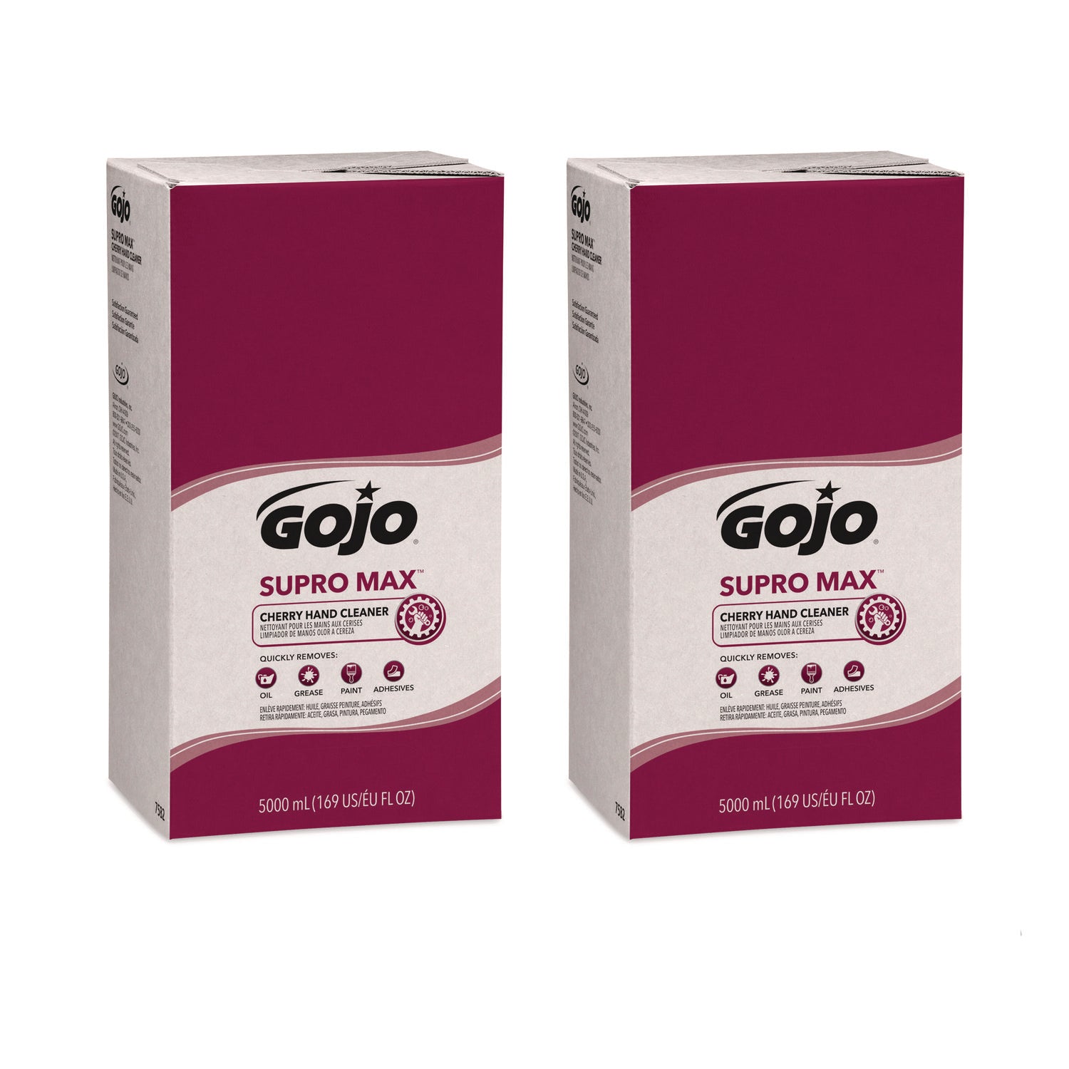 SUPRO MAX Heavy Duty Hand Cleaner, Refill for GOJO PRO TDX Touch-Free Dispenser, Cherry Scent, 5,000 mL, 2/Carton